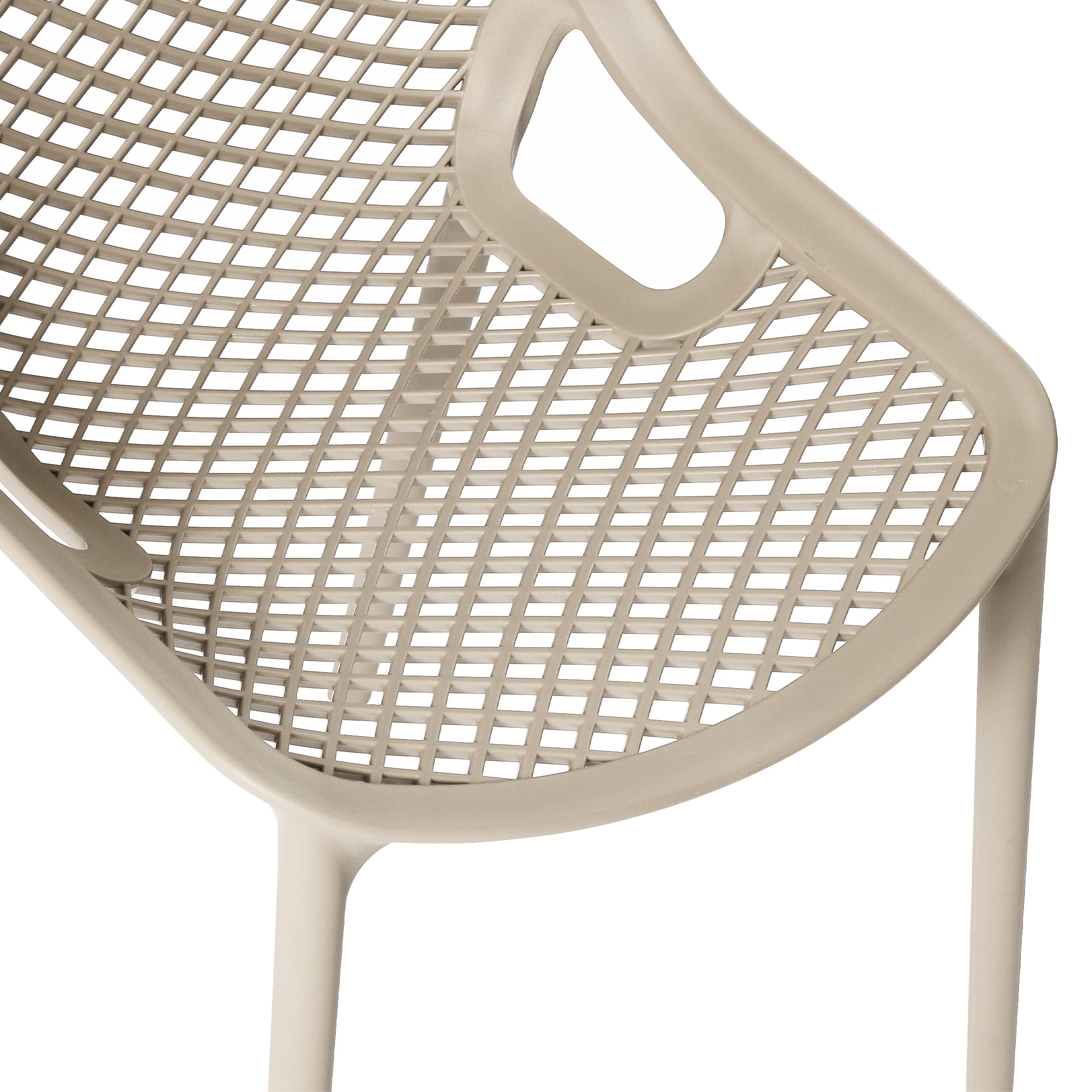 Sunshine Outdoor Stackable Modern Plastic Dining Chairs (Set of 2)