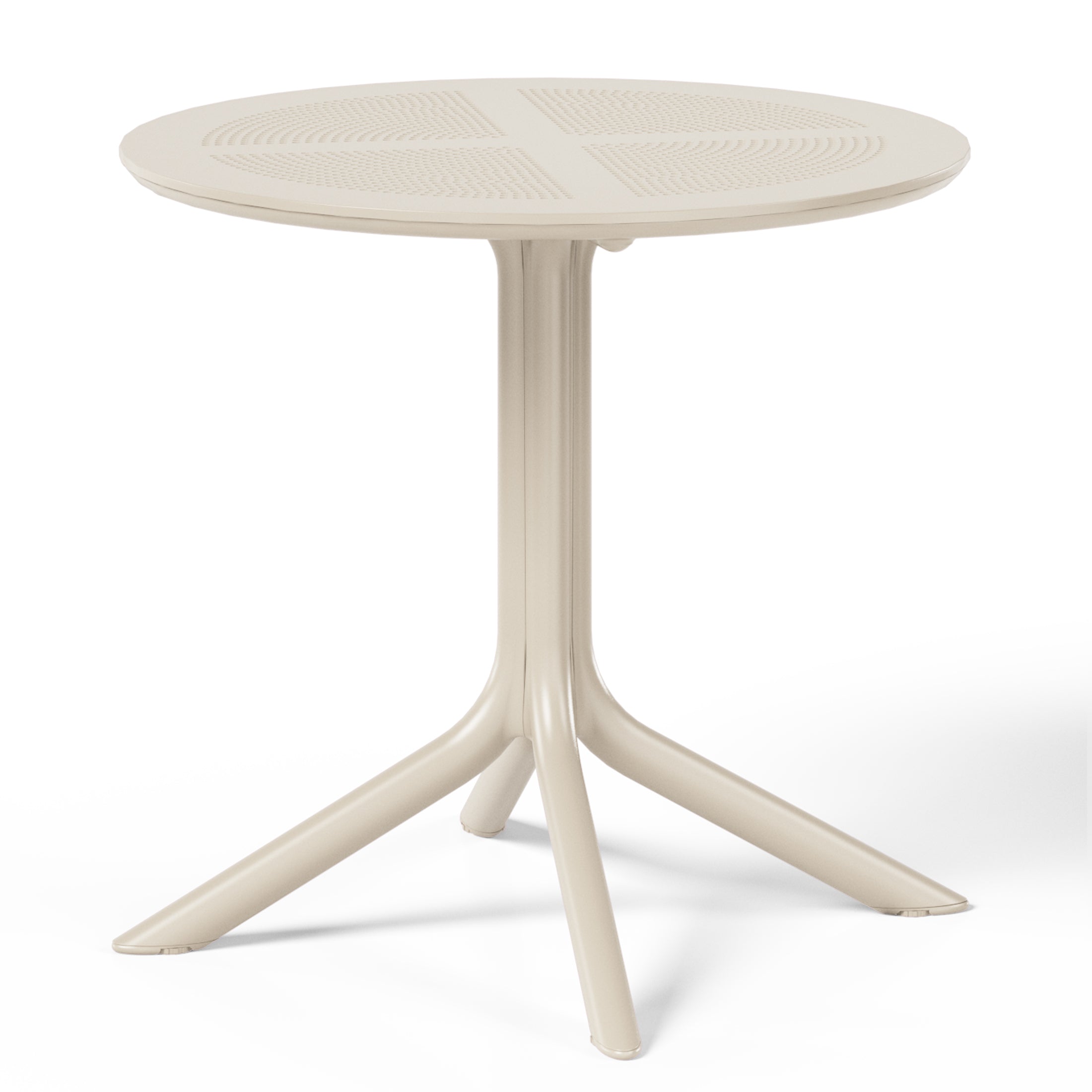 Sunshine Modern 5-Piece Resin Round Patio Dining Table Set with Stackable Patio Dining Chairs