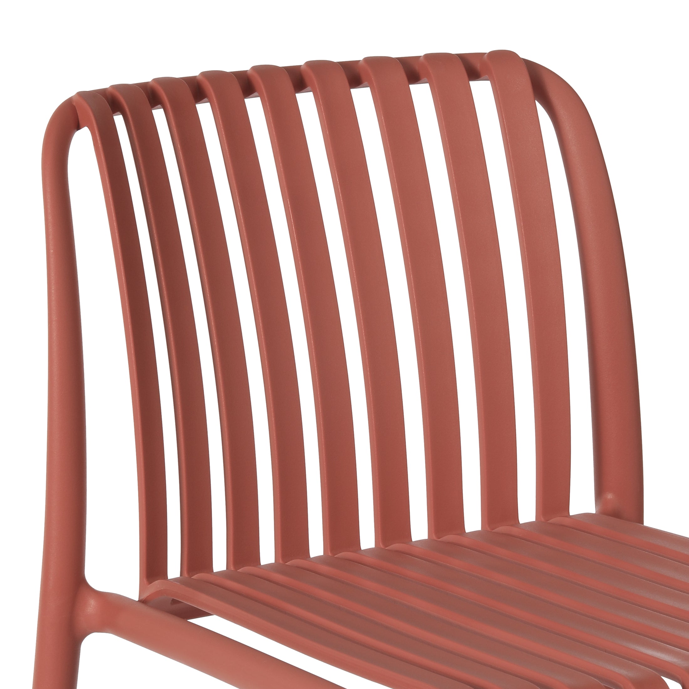 Sunshine 29.5" Outdoor Modern Polypropylene Plastic Patio Bar Height Stools (Set of 2)