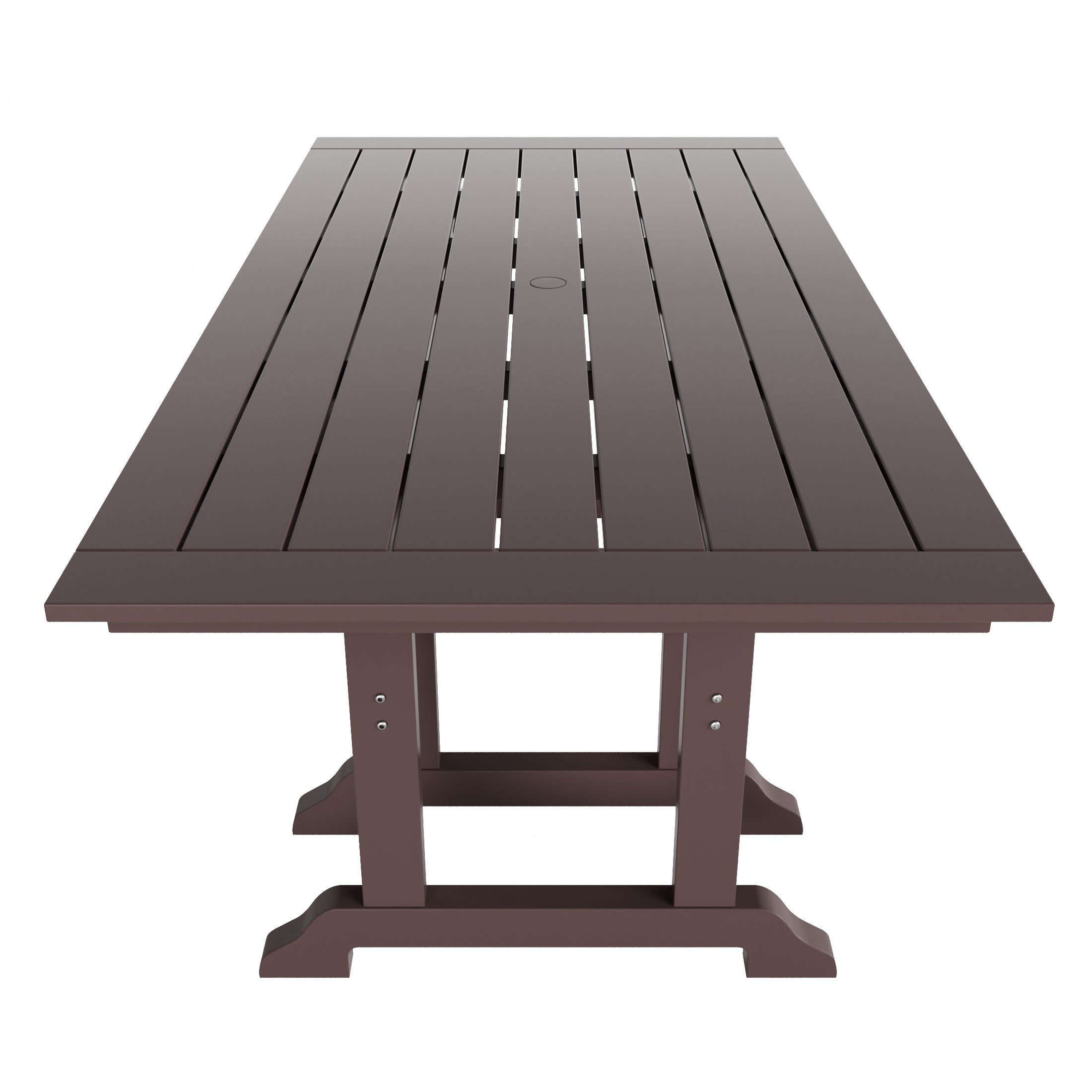 Paradise 7-Piece HDPE Rectangular Patio Dining Table Set with Foldable Chairs