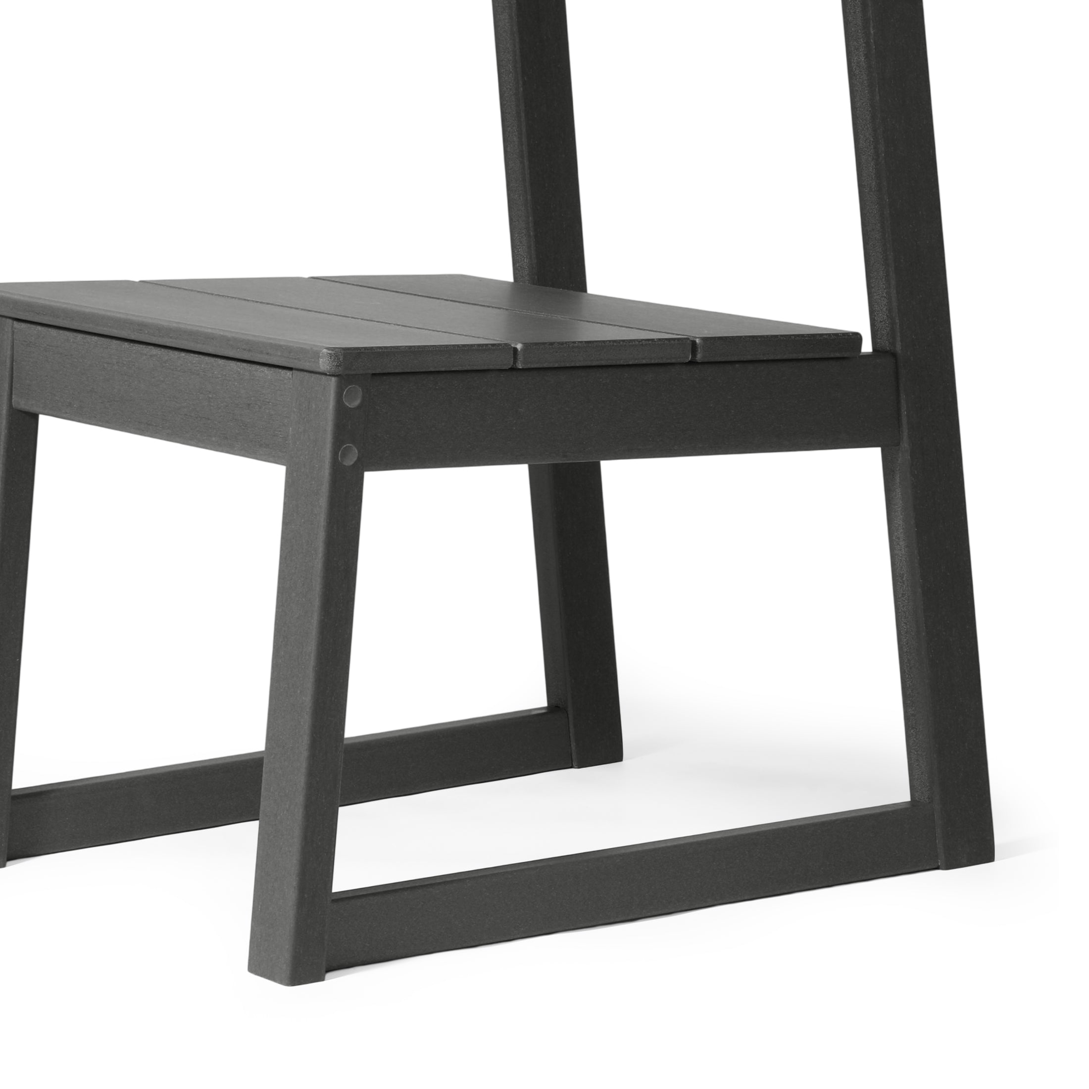 Cambria Modern HDPE Outdoor Armless Patio Dining Chairs (Set of 2)