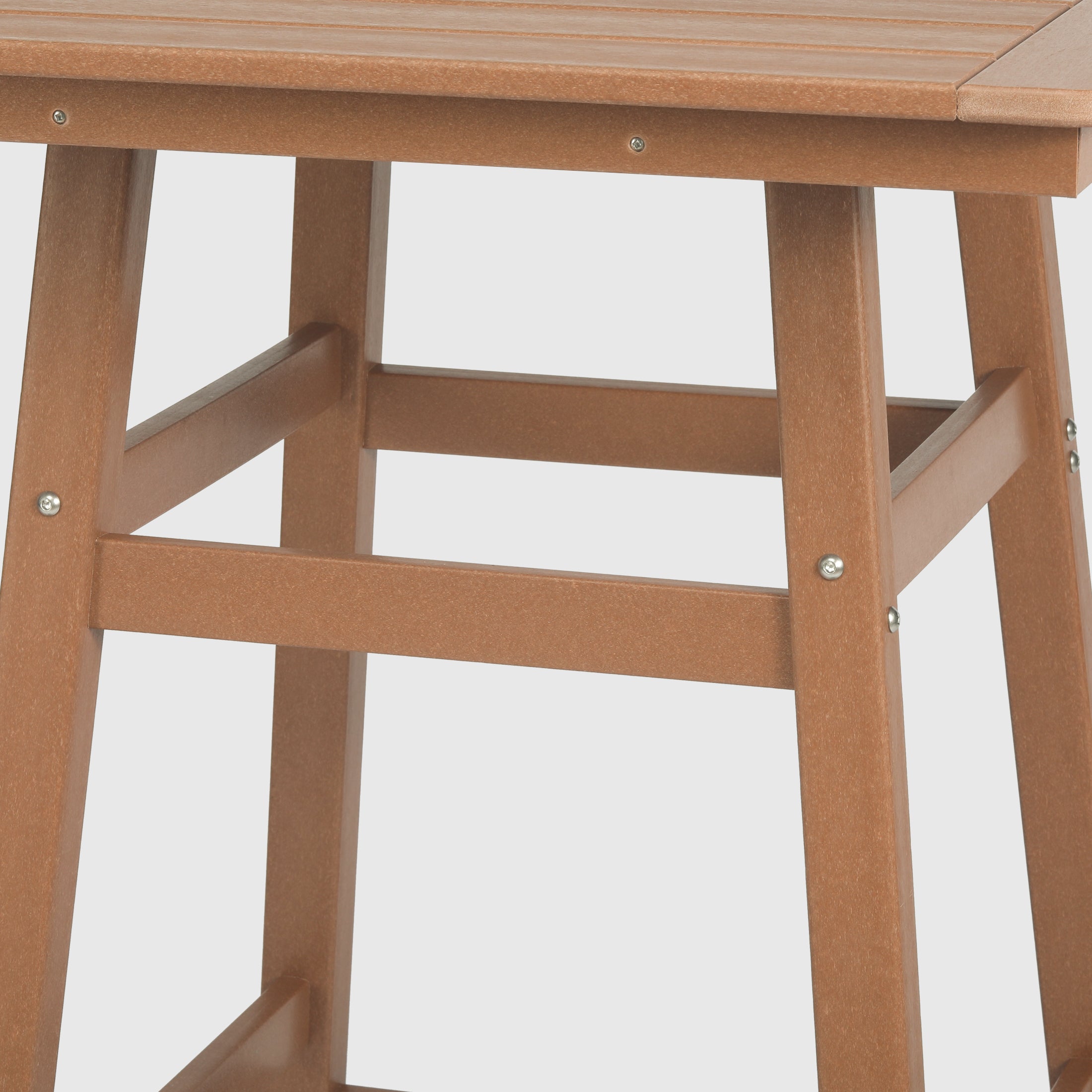 Paradise 30" Square Outdoor Patio Counter High Bistro Bar Table With Umbrella Hole