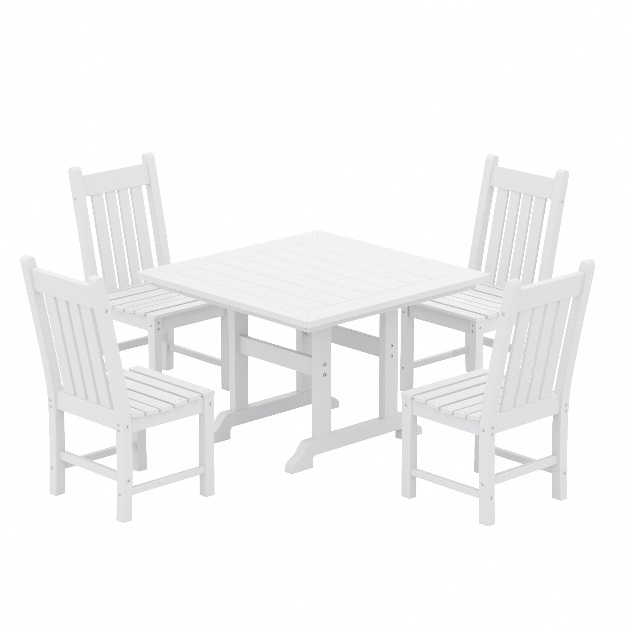 Paradise 5 Piece Outdoor Patio Dining Set Outdoor Square Table and Chair Set