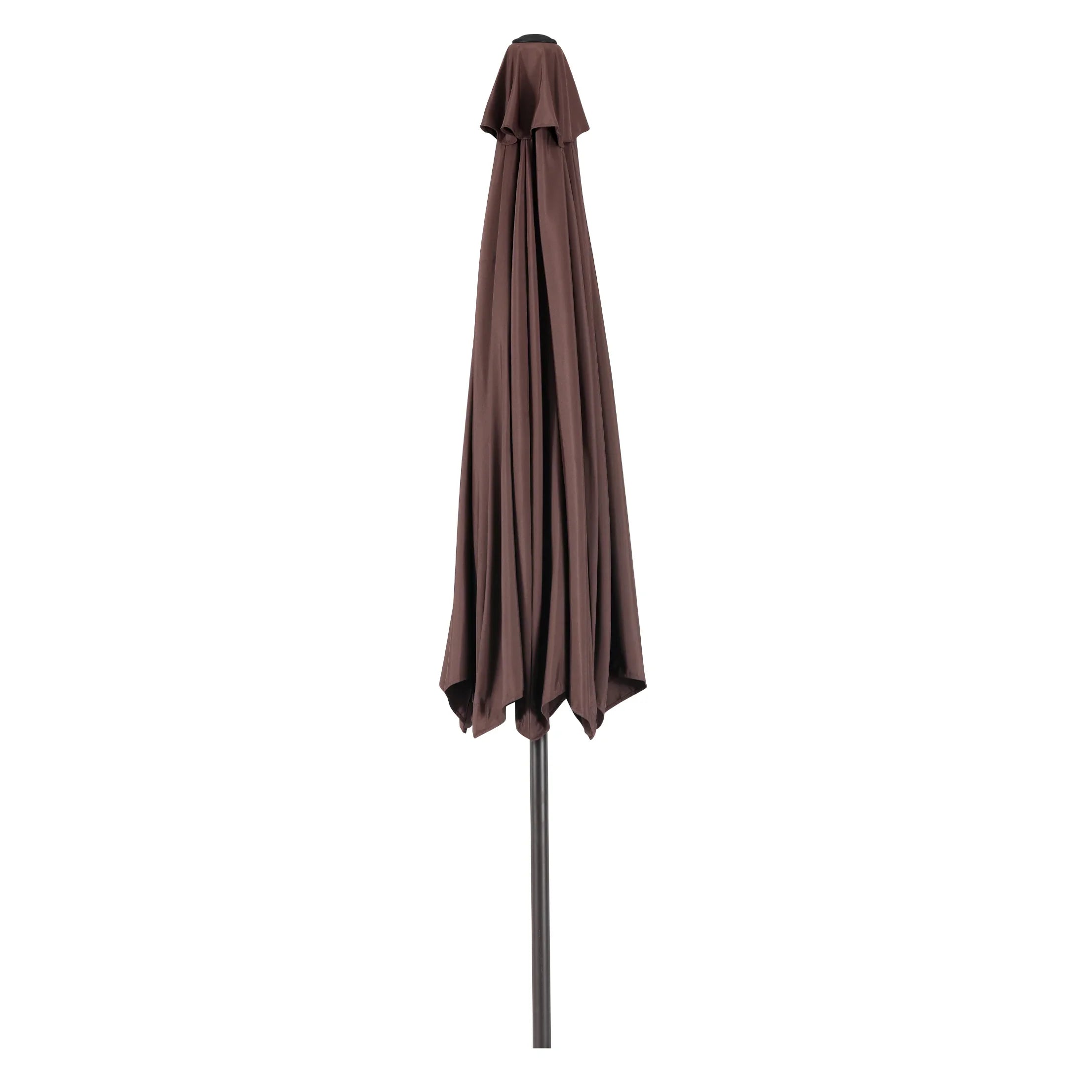 enclosed patio umbrella 9 Ft Patio Umbrella for Outdoor Shade, Coffee