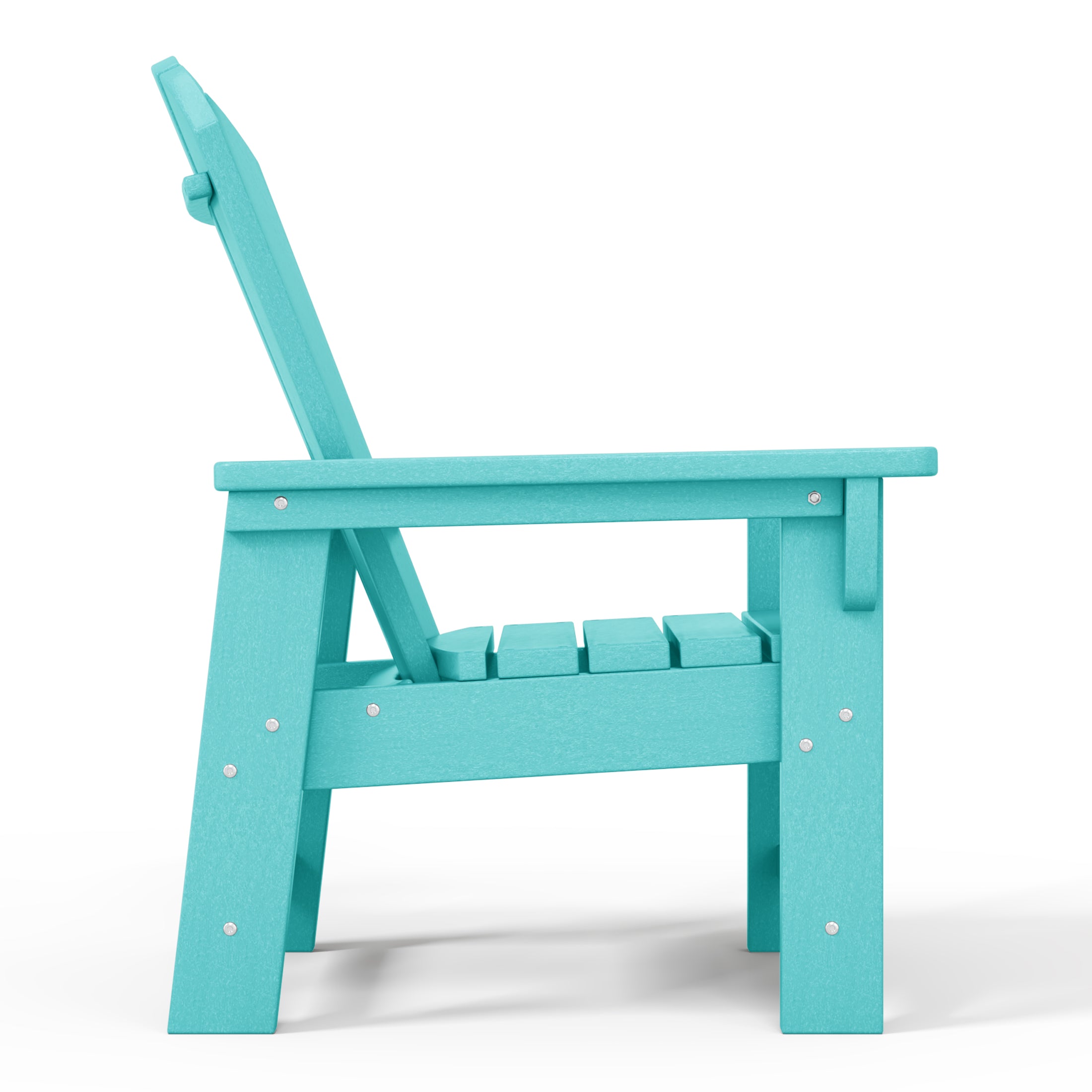 Paradise 2-Piece Kids Outdoor HDPE Adirondack Chair With Square Side Table Set