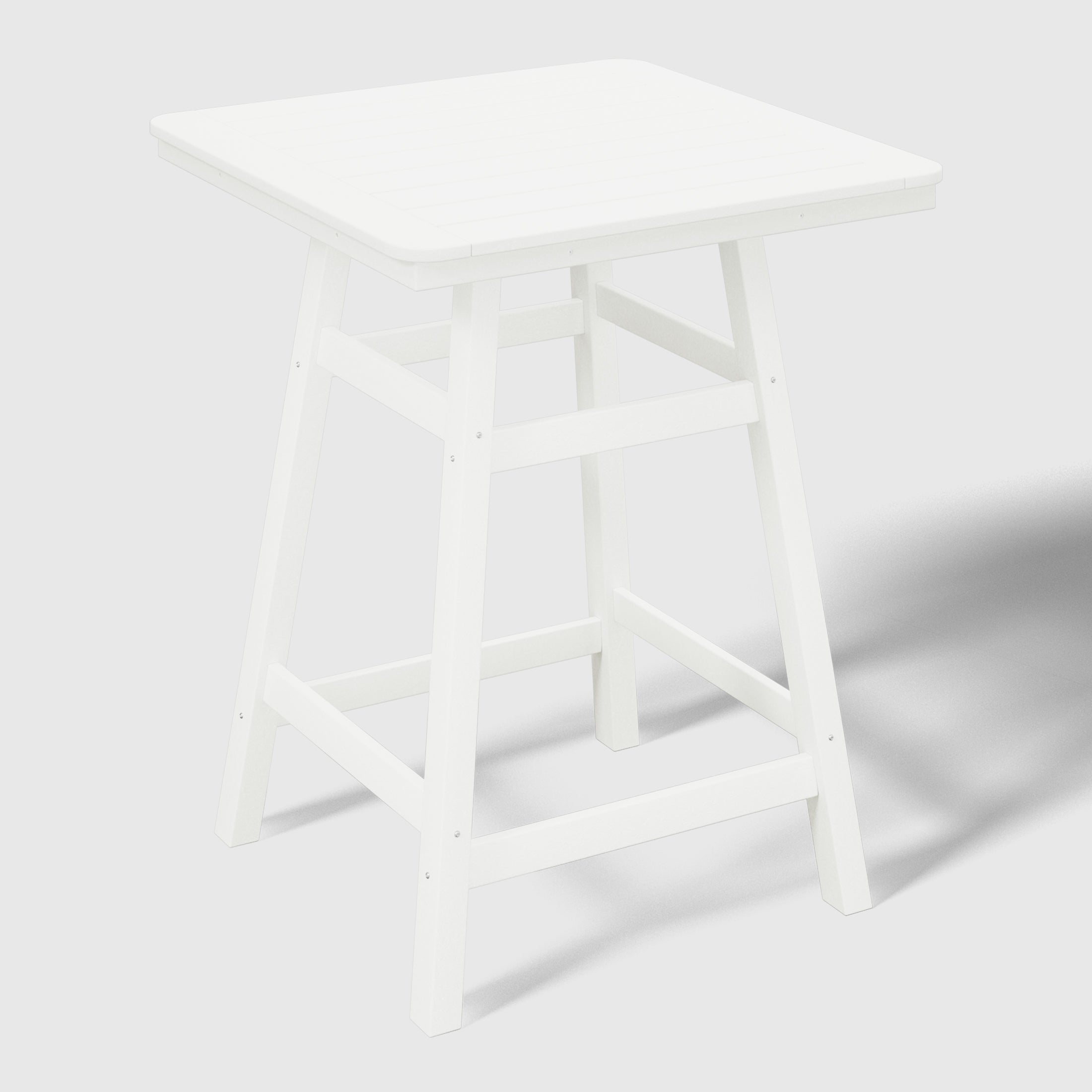 Paradise 30" Square Outdoor Patio Counter High Bistro Bar Table With Umbrella Hole