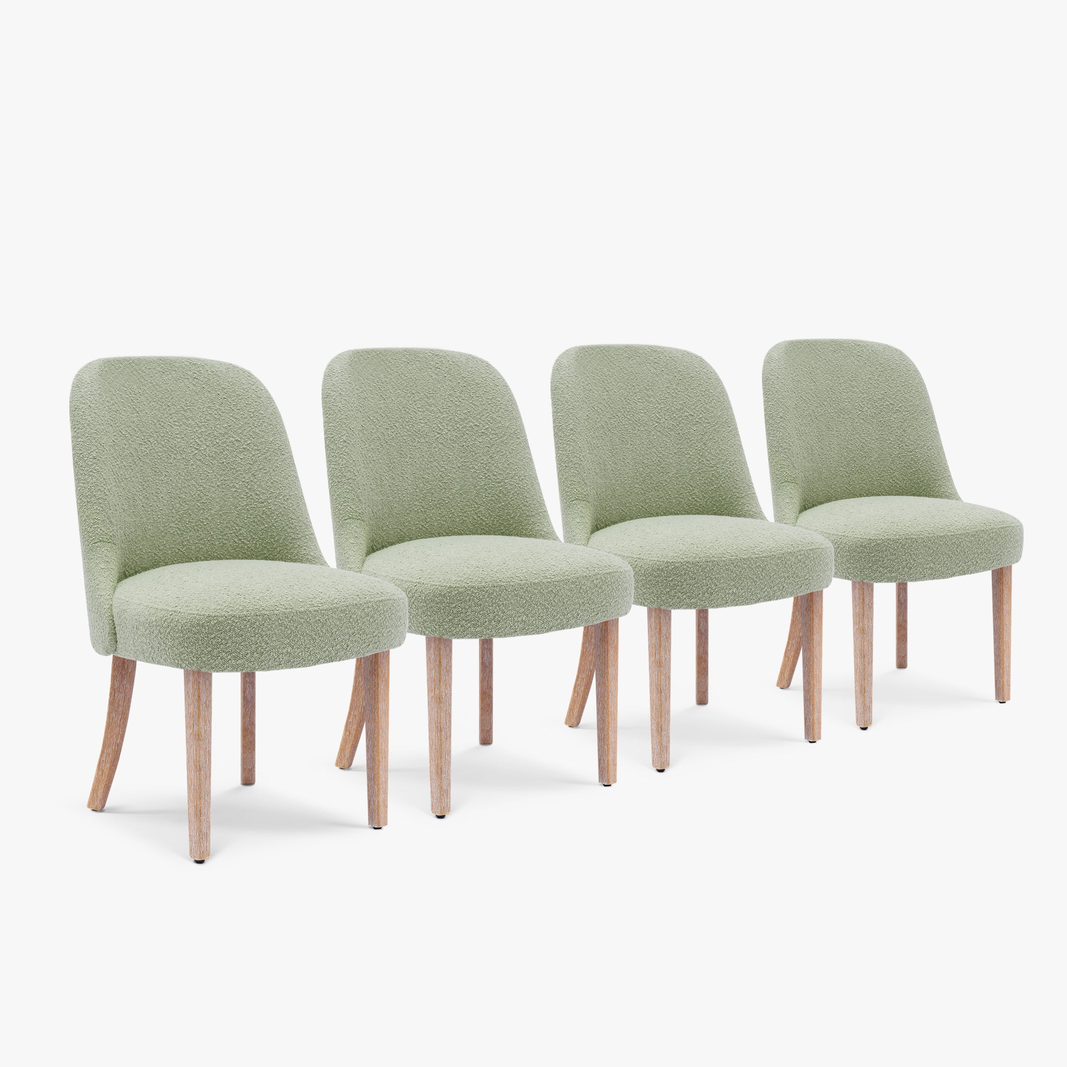 Amélie Mid-Century Modern Upholstered Boucle Dining Chair (Set of 4)