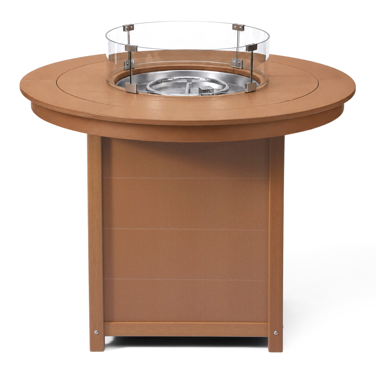 Sol 47" Modern Outdoor Patio Propane Round Counter Height Fire Pit Table