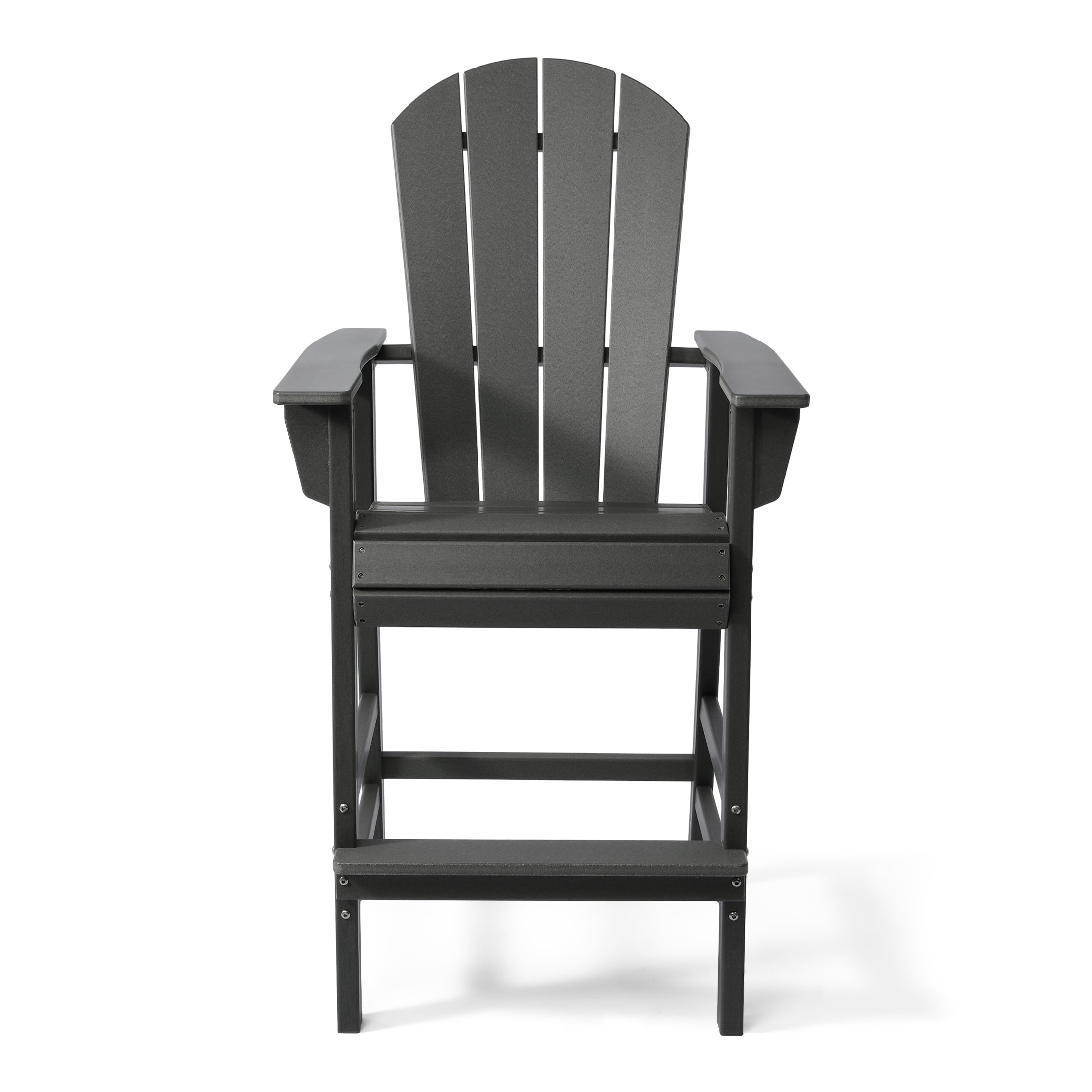 Paradise Outdoor HDPE Tall Adirondack Bar Height Chair With Cup Holder