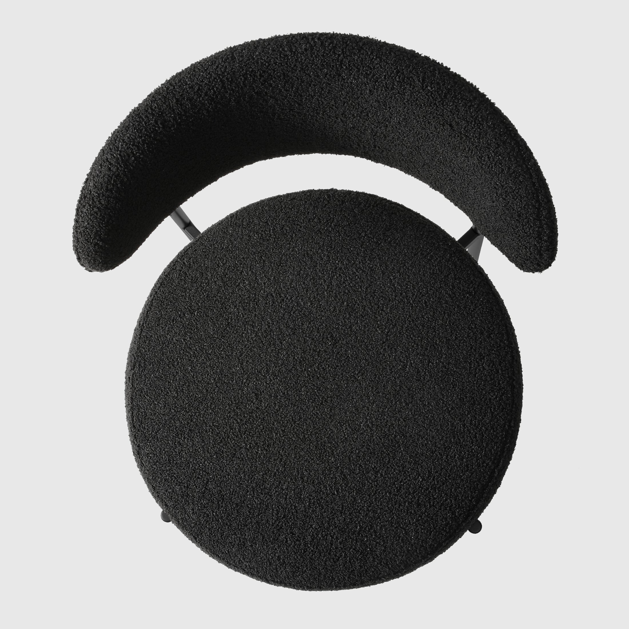 Celine Mid-Century Modern Upholstered Sherpa Round Dining Chairs (Set of 2)