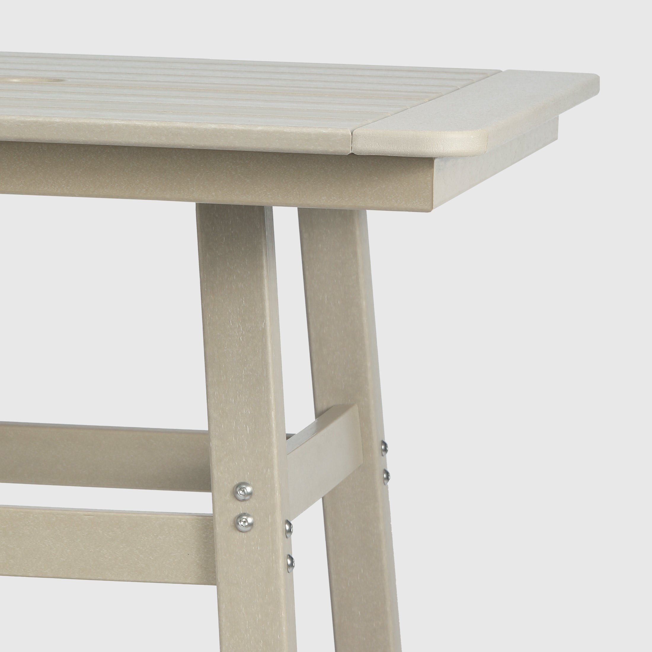 Paradise 30" Square Outdoor Patio Bistro Bar Table With Umbrella Hole