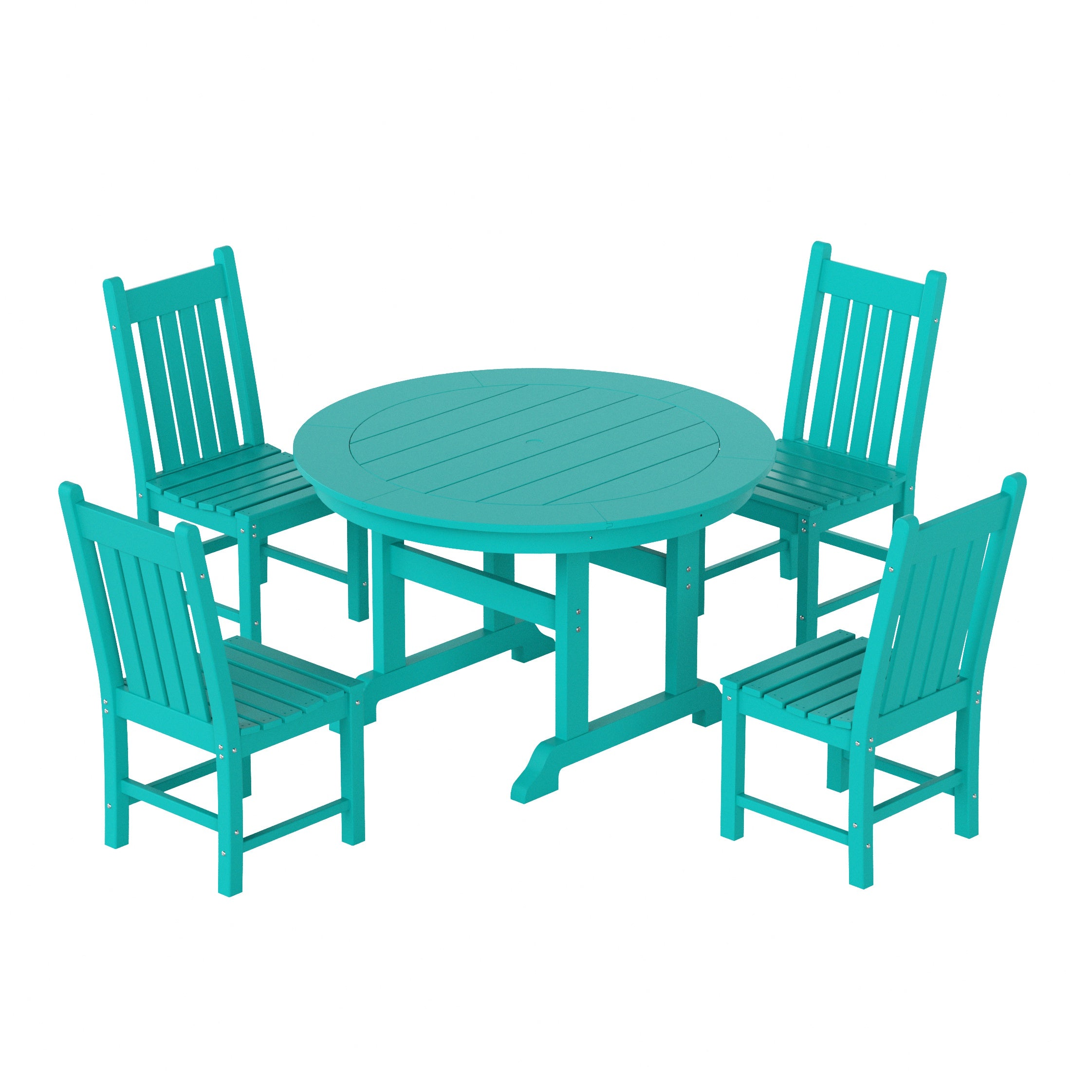 Paradise 5 Piece Outdoor Patio Dining Set Outdoor Round Table and Chair Set