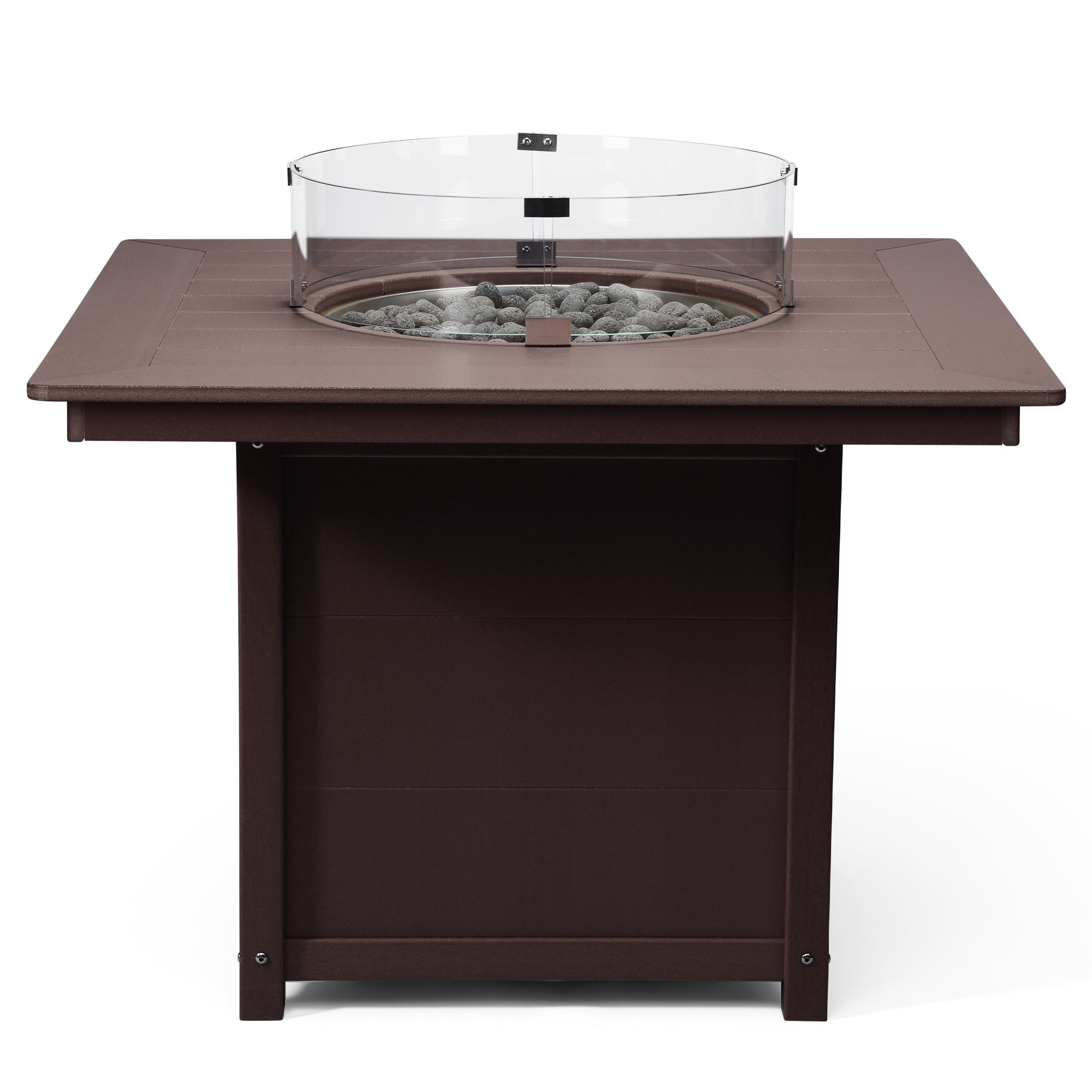Sol Modern Outdoor Patio Propane 42" Square Fire Pit Table