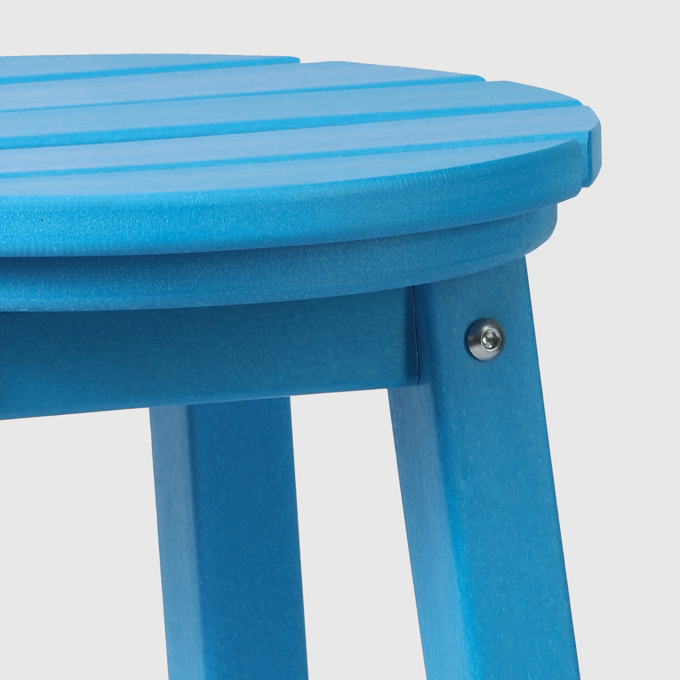 Paradise 24" HDPE Outdoor Patio Round Counter Height Bar Stool Set of 3