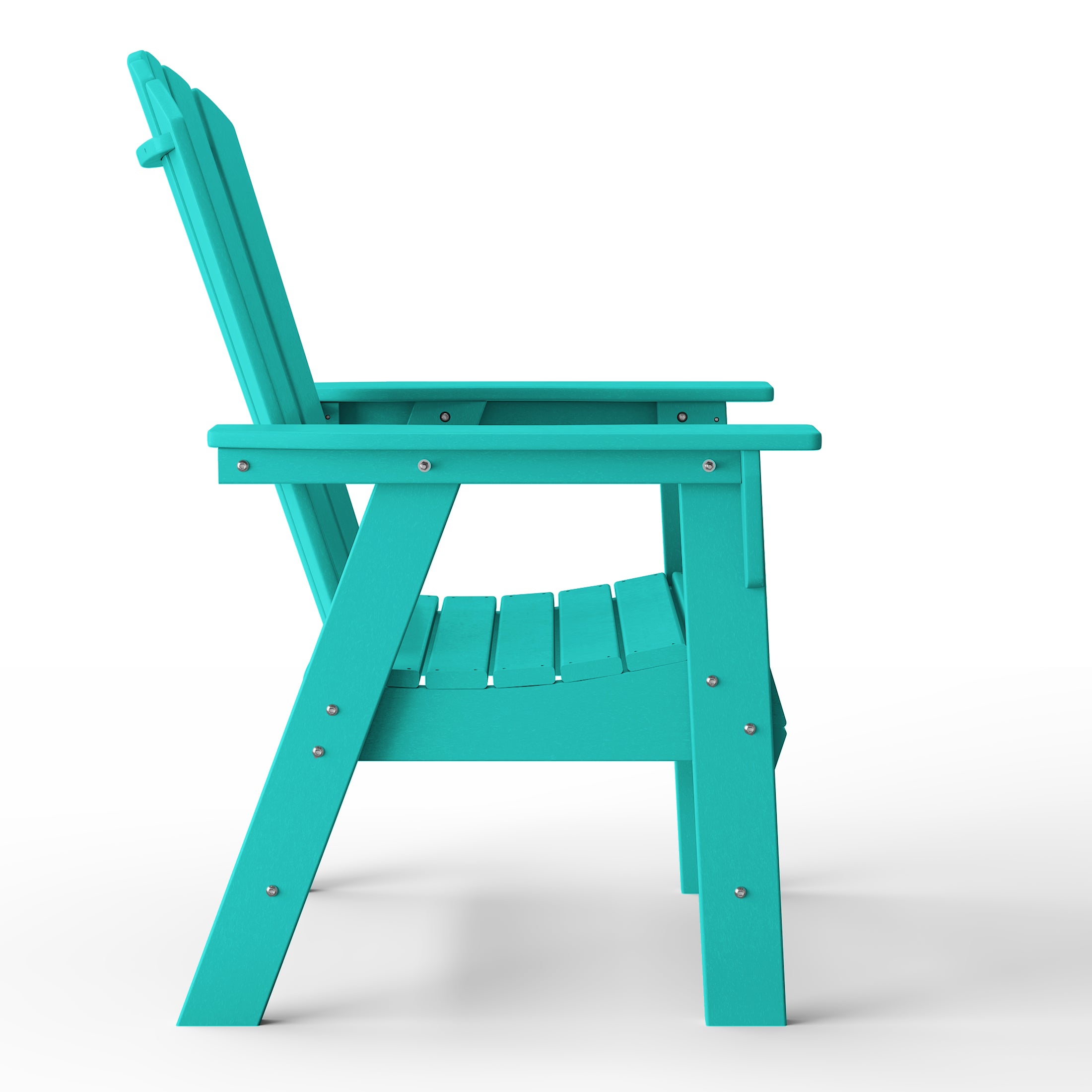 Portside Outdoor Modern HDPE Adirondack Patio Dining Chairs (Set of 2)
