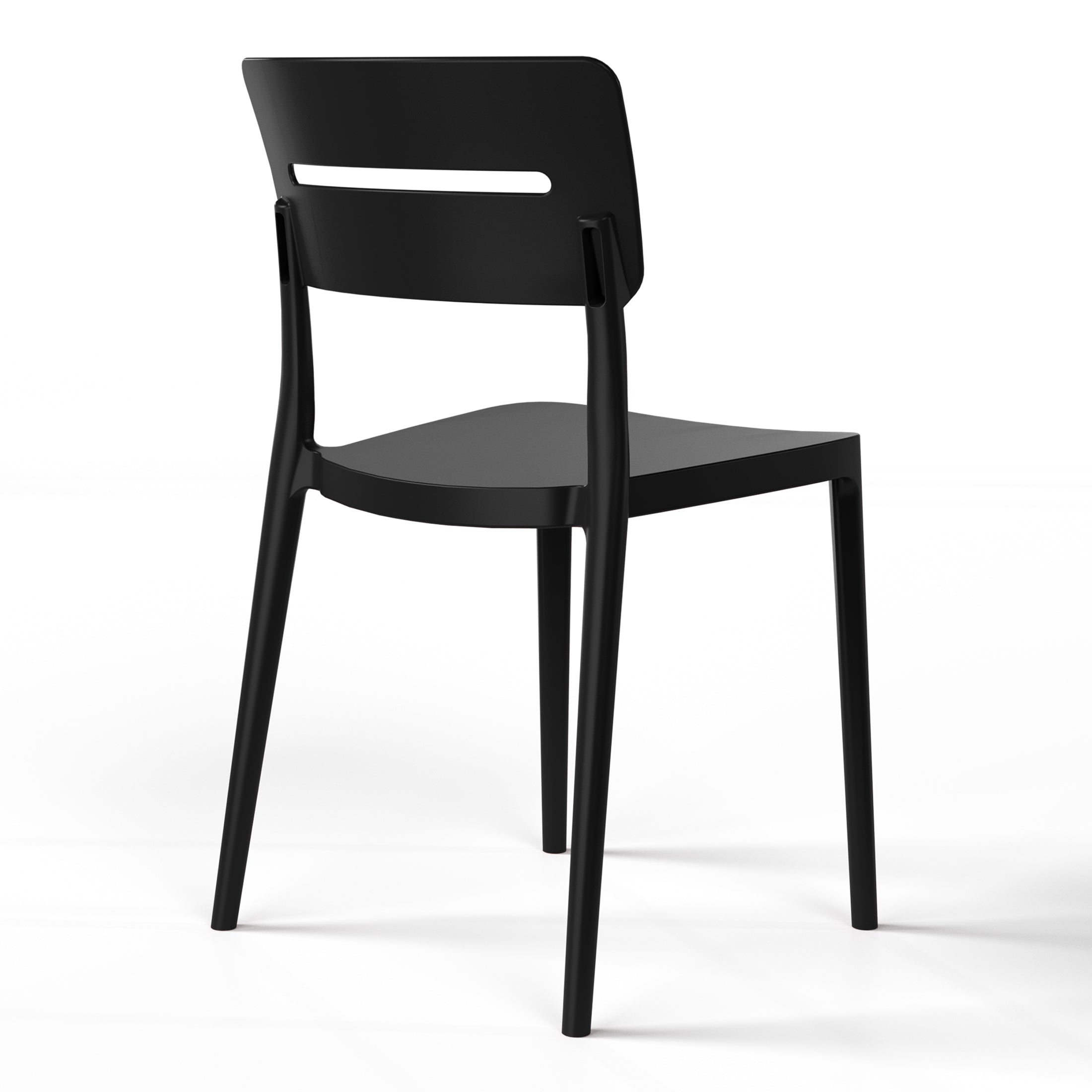 Sunshine Outdoor Modern Stackable Plastic Patio Dining Chairs (Set of 4)