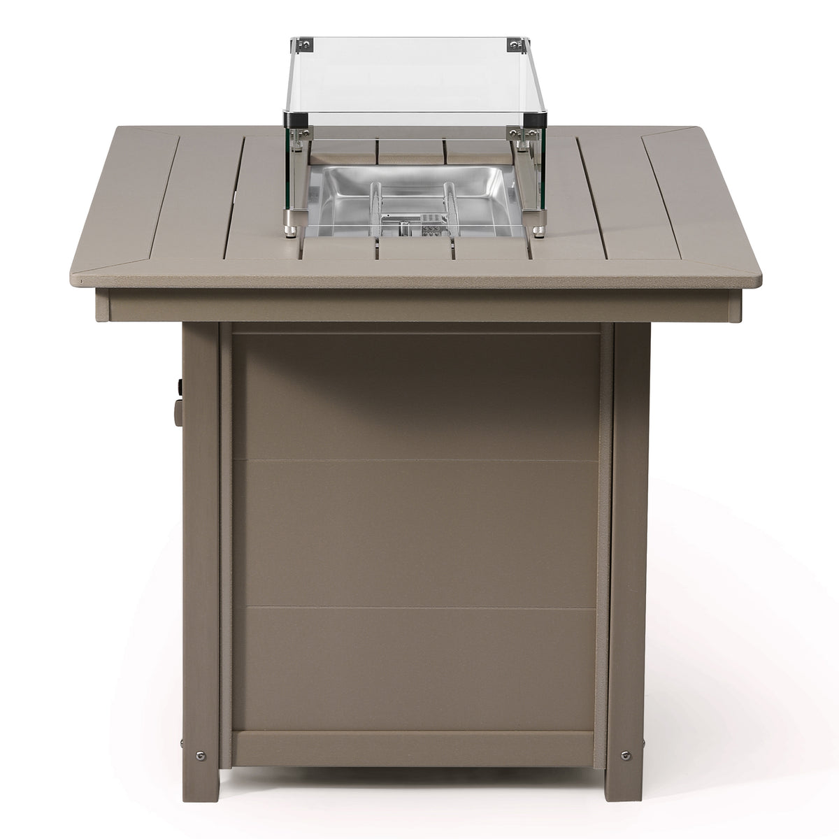 Sol 46" Modern Outdoor Patio Gas Propane Rectangular Fire Pit Table