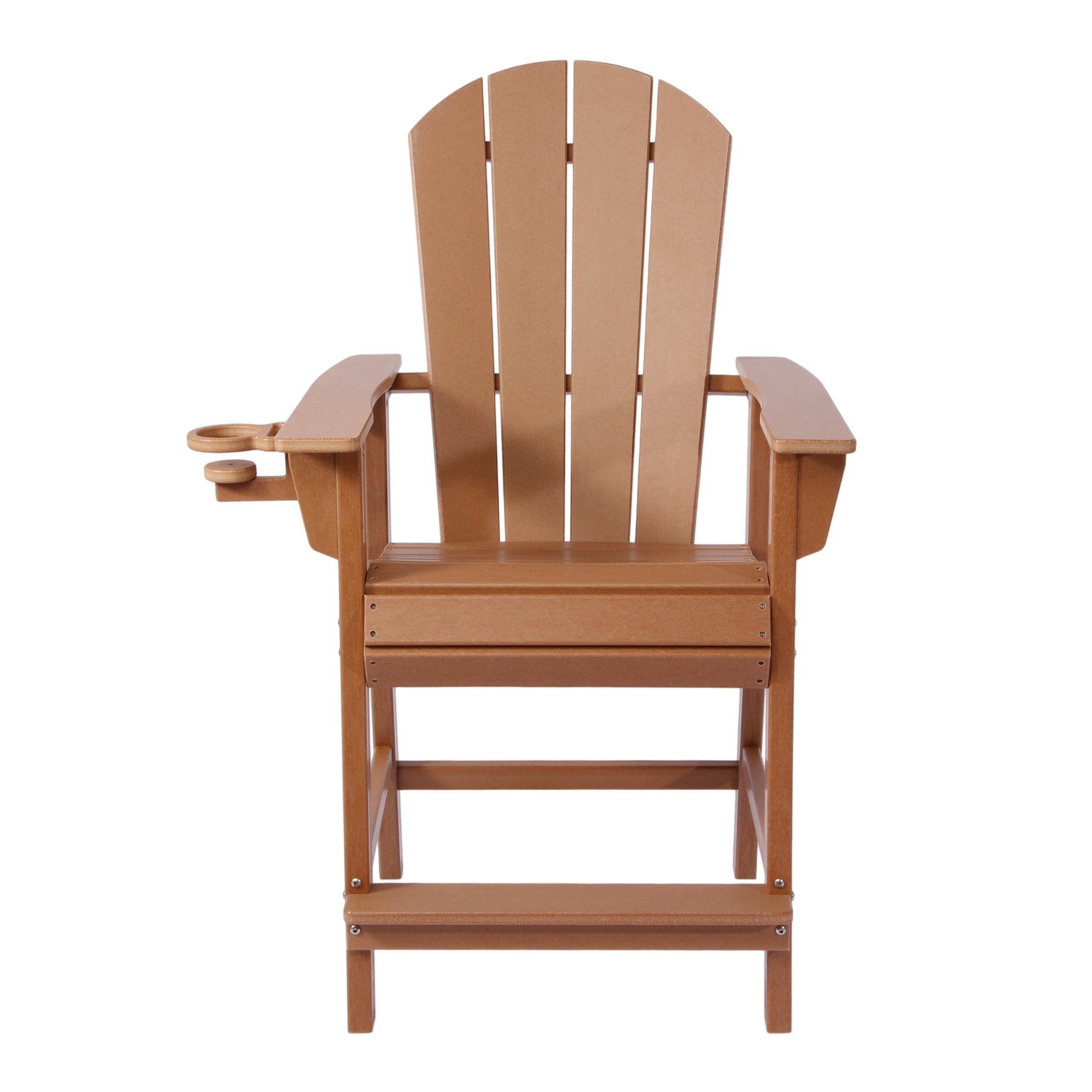 Paradise Outdoor HDPE  Tall Adirondack Counter Height Bar Chair With Cup Holder