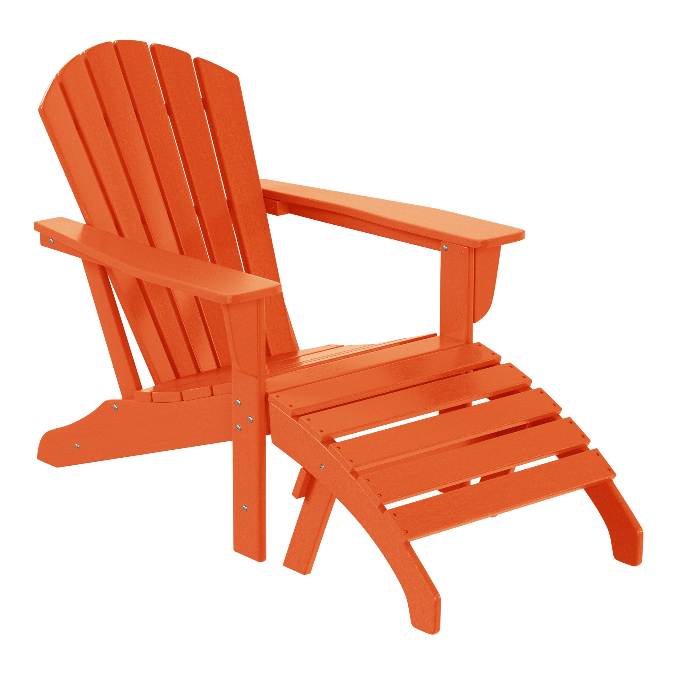 Portside Outdoor Adirondack Chair With Ottoman 2-Piece Set