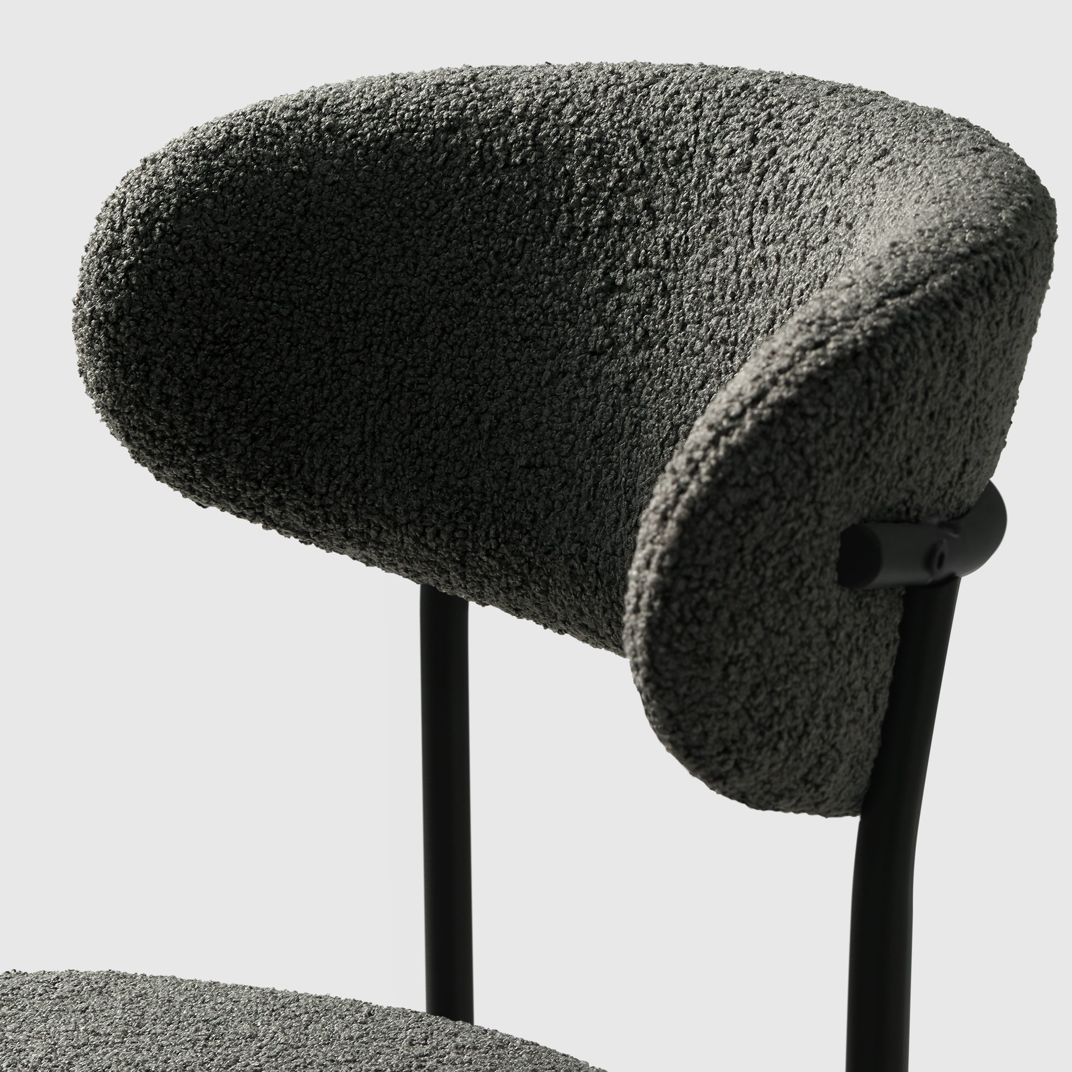 Celine Mid-Century Modern Upholstered Sherpa Round Dining Chairs (Set of 2)