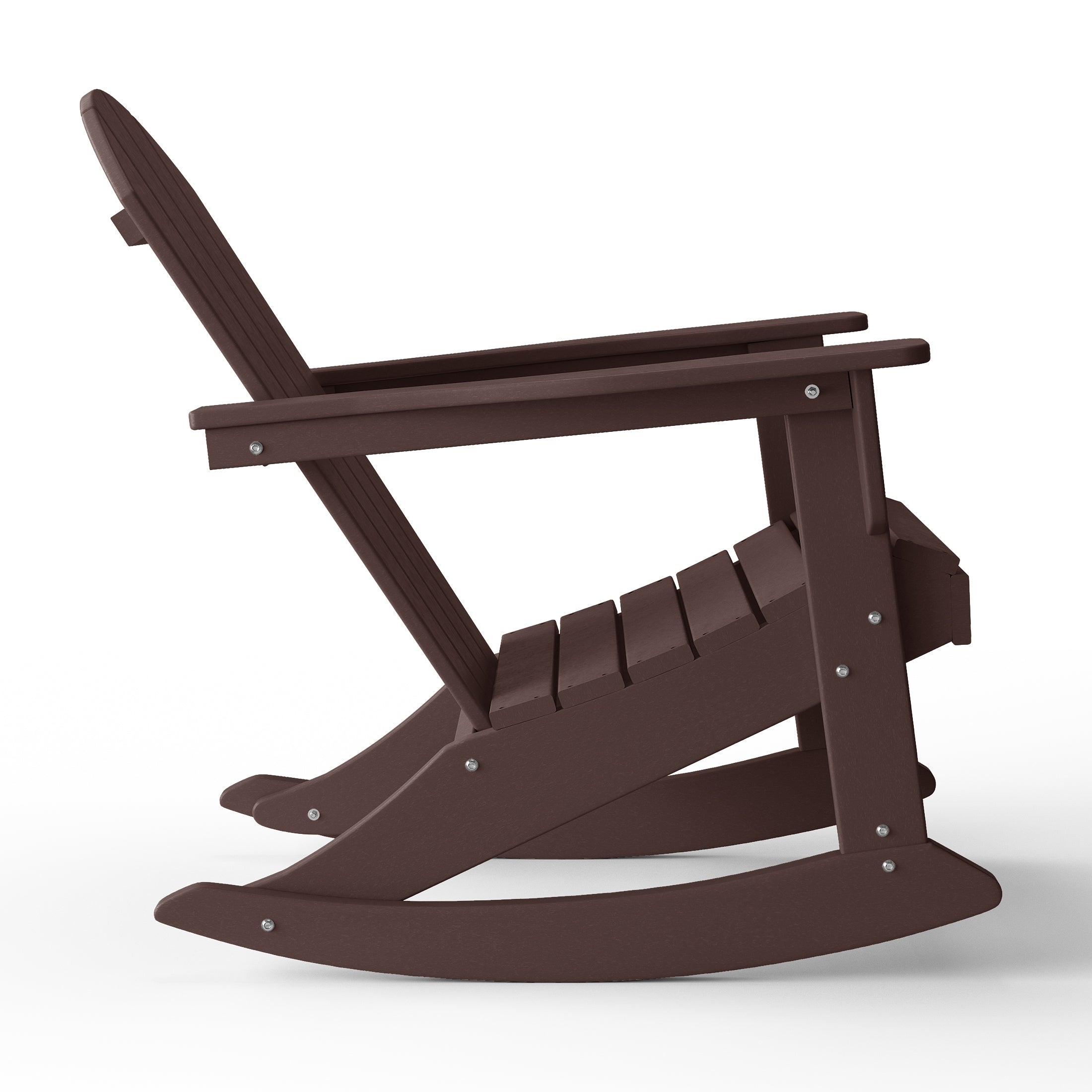 Paradise 3-Piece set Outdoor / Patio Poly Adirondack rocking chairs with a side table ( 2 seater )