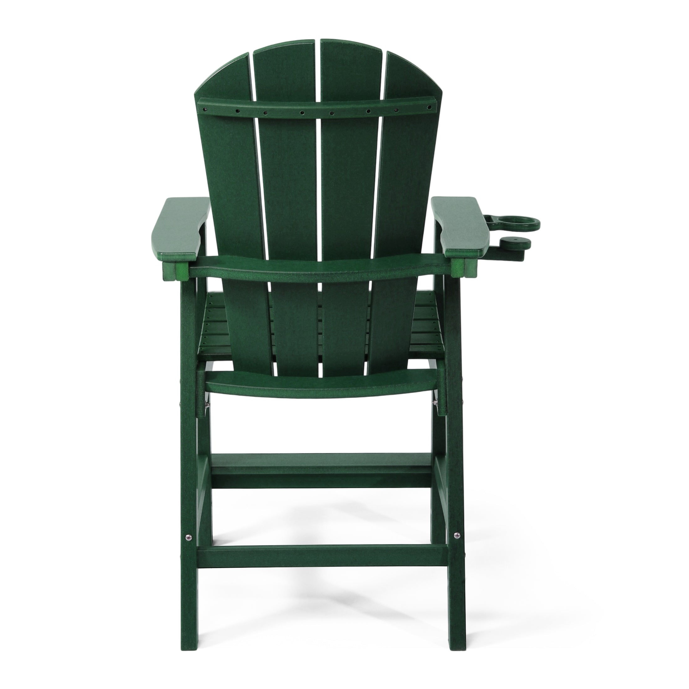 Paradise Outdoor HDPE  Tall Adirondack Counter Height Bar Chair With Cup Holder