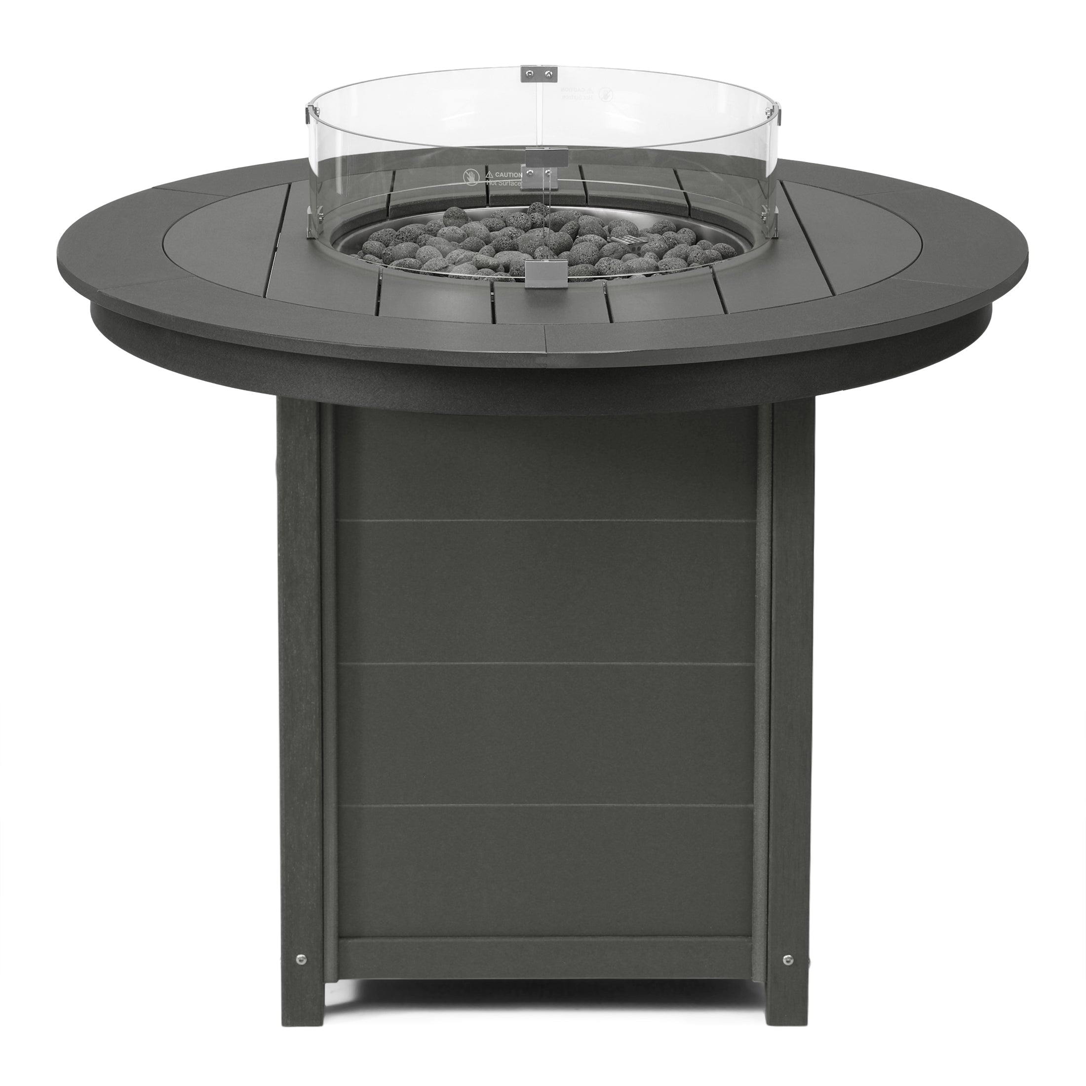 Sol 47" Modern Outdoor Patio Propane Round Counter Height Fire Pit Table