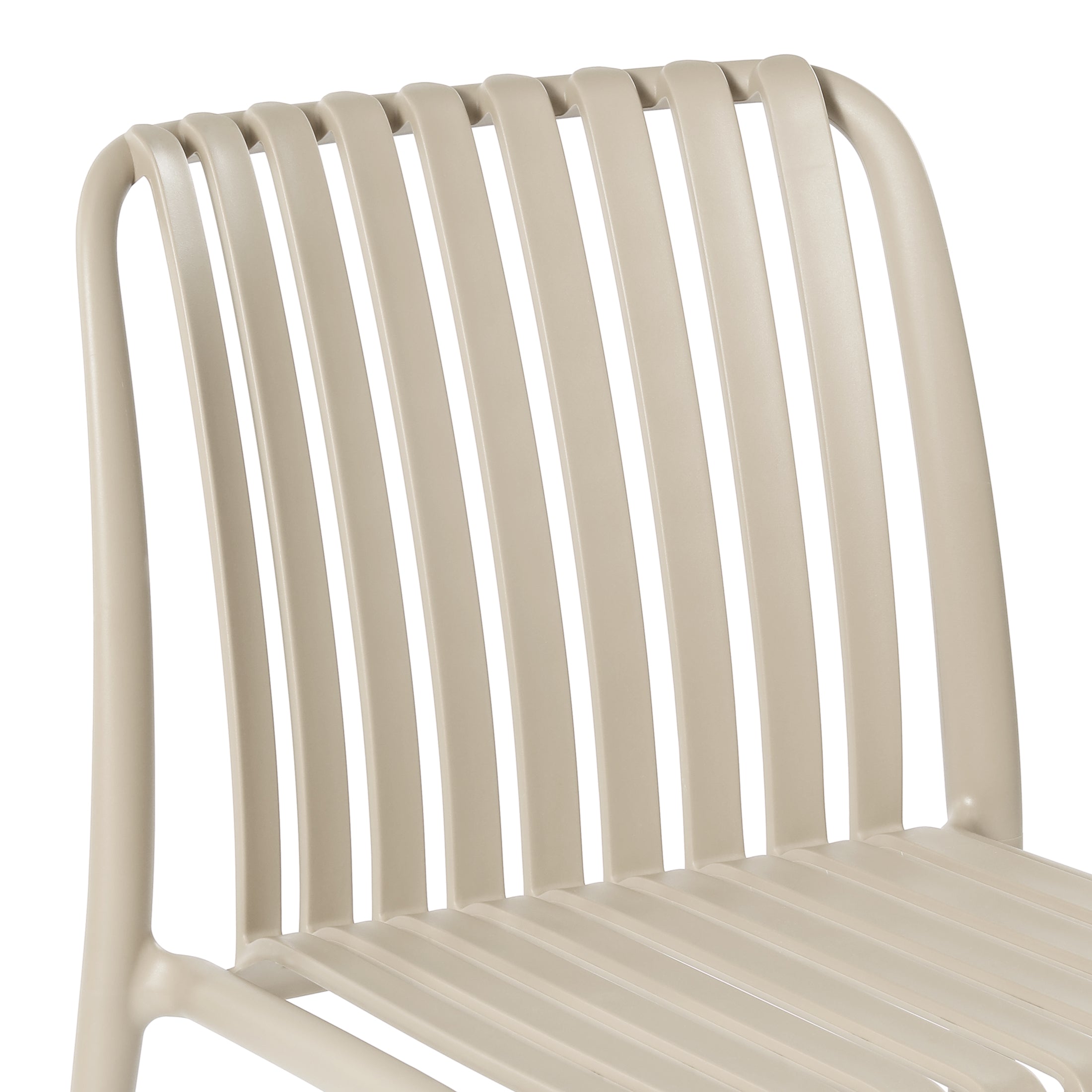 Sunshine Outdoor Stackable Polypropylene Plastic Dining Side Chairs (Set of 2)