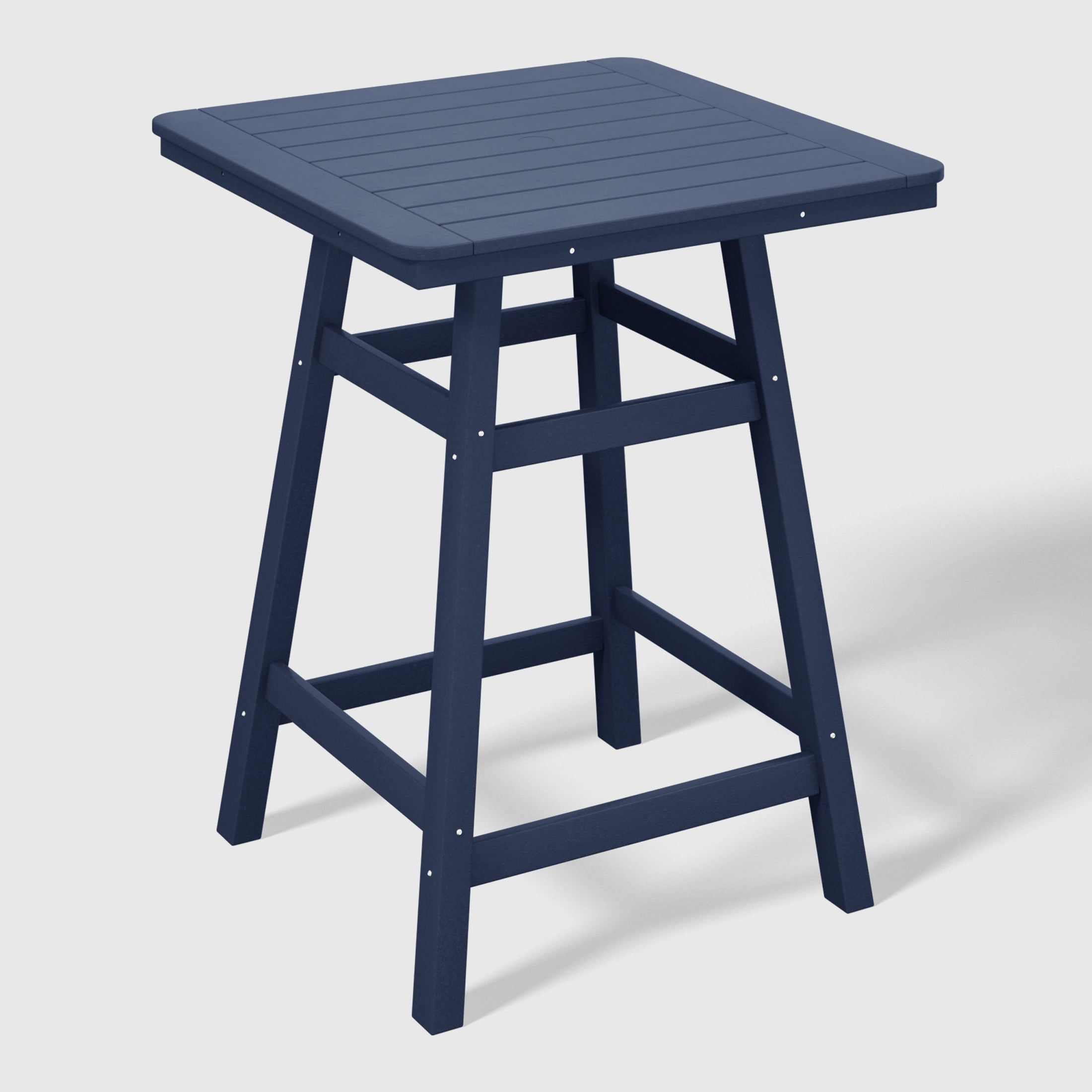 Paradise 30" Square Outdoor Patio Counter High Bistro Bar Table With Umbrella Hole