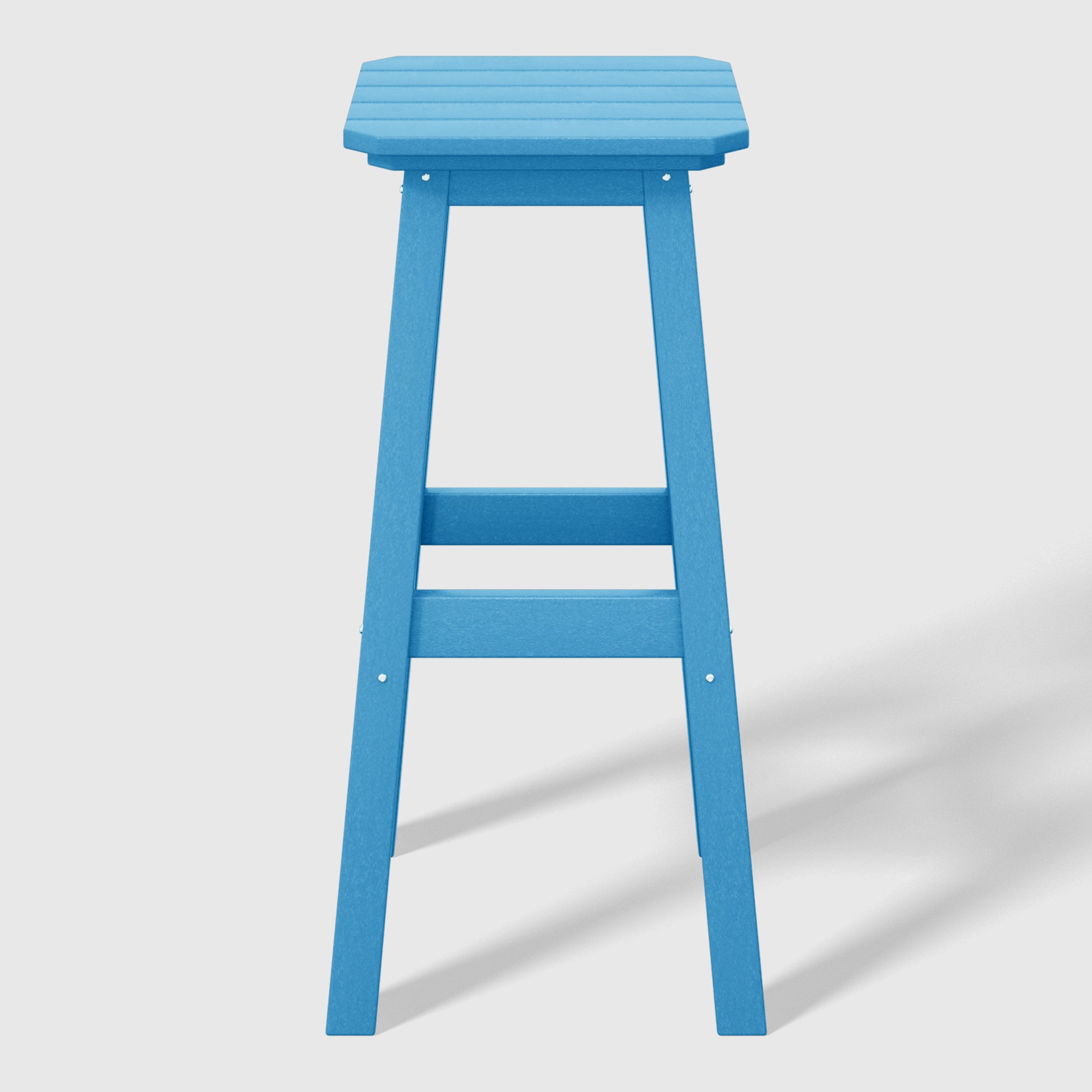 Paradise 29" HDPE Outdoor Patio Square Bar Stools (Set of 2)