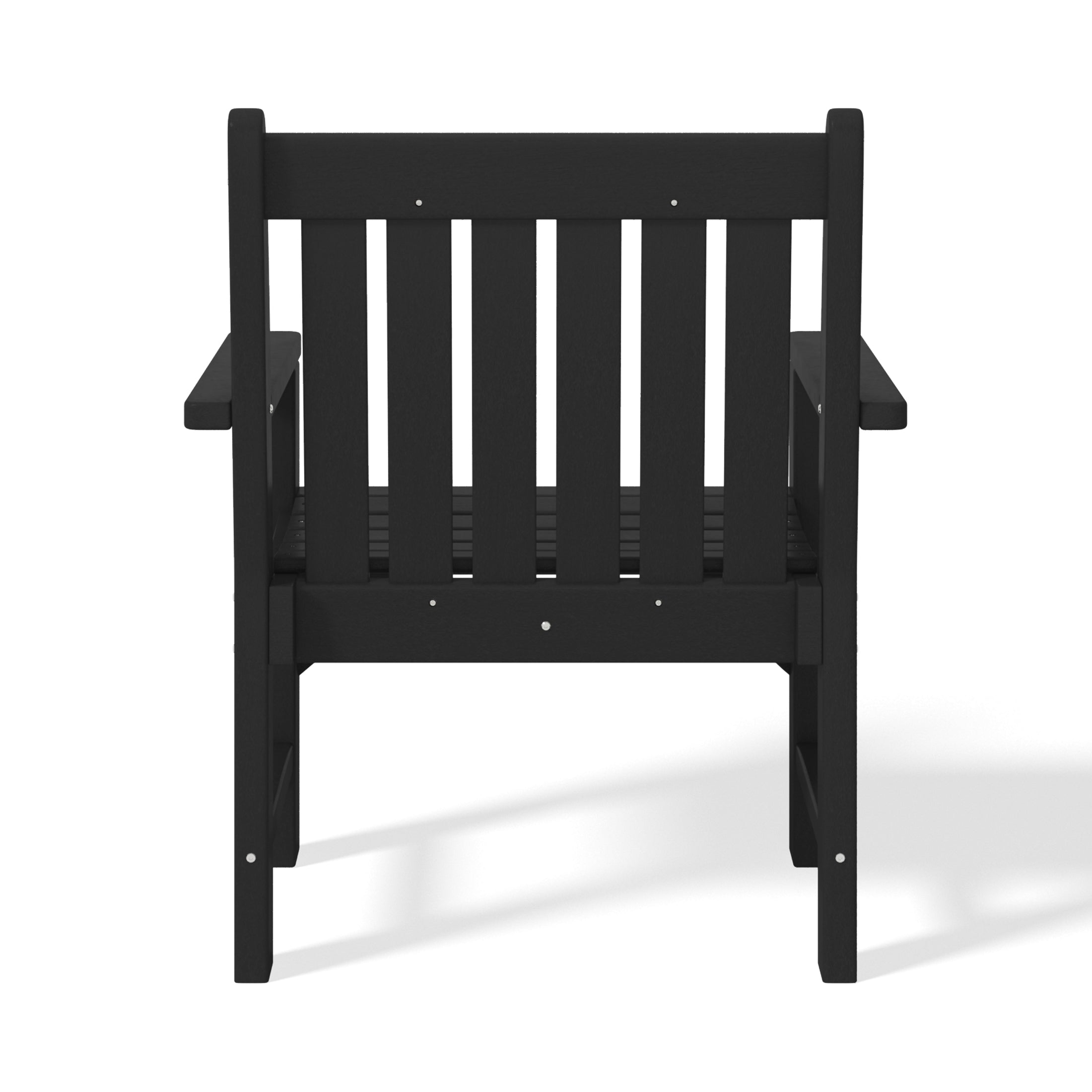 Paradise Outdoor Patio HDPE Adirondack Dining Arm Chairs (Set of 2)
