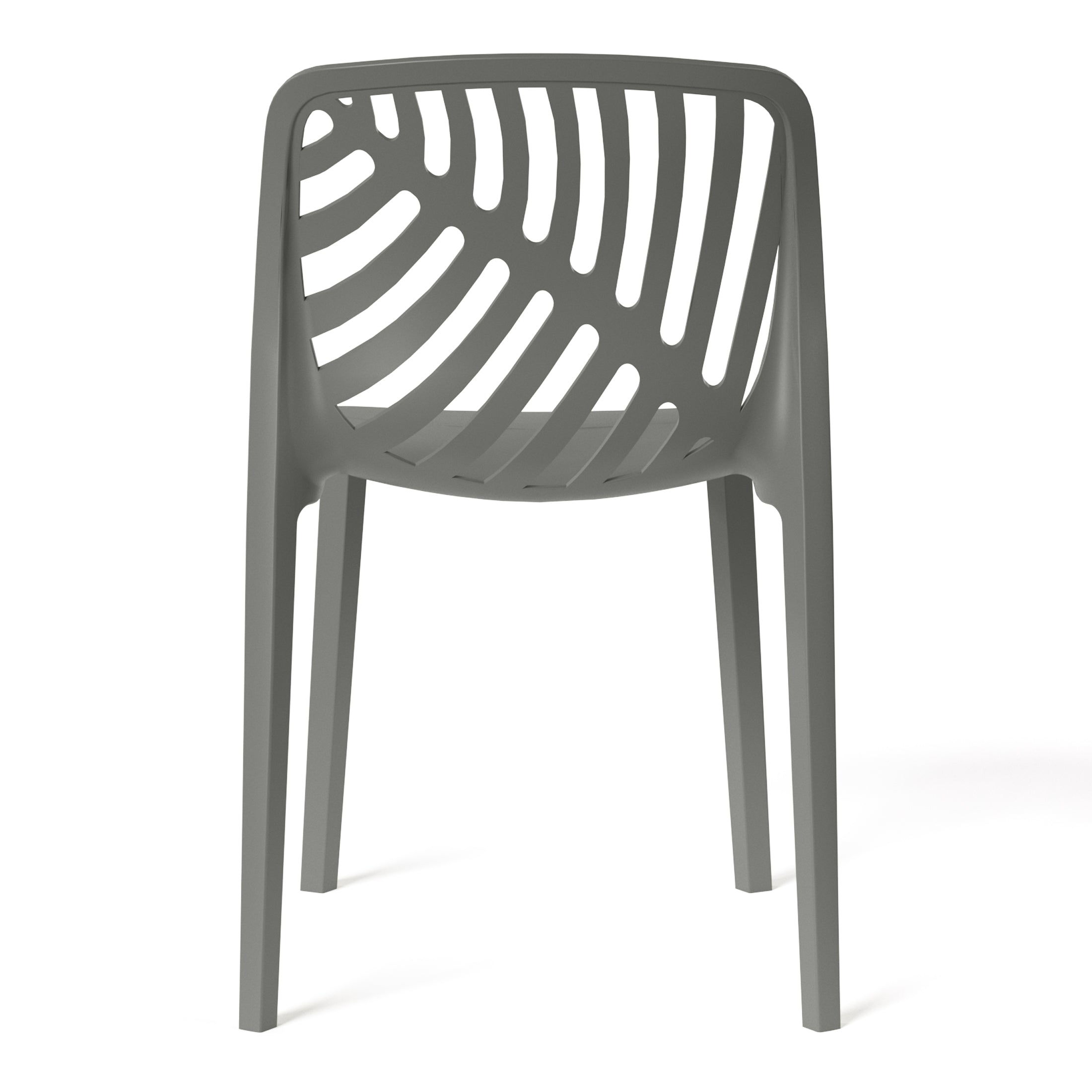 Sunshine Outdoor Modern Stackable Polypropylene Plastic Patio Bistro Dining Side Chairs (Set of 2)