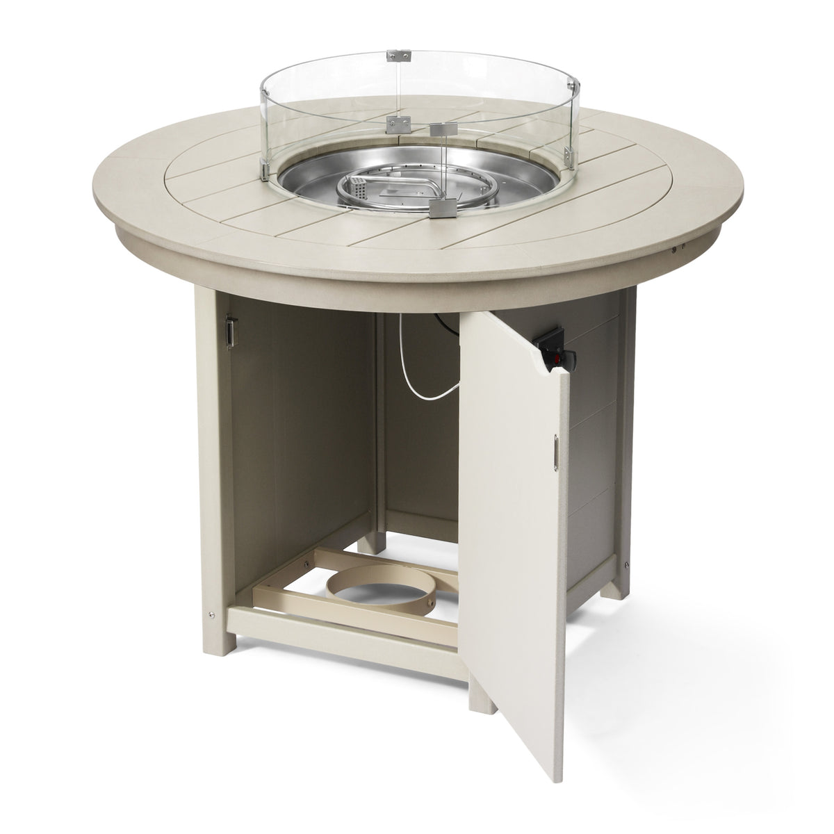 Sol 47" Modern Outdoor Patio Propane Round Counter Height Fire Pit Table