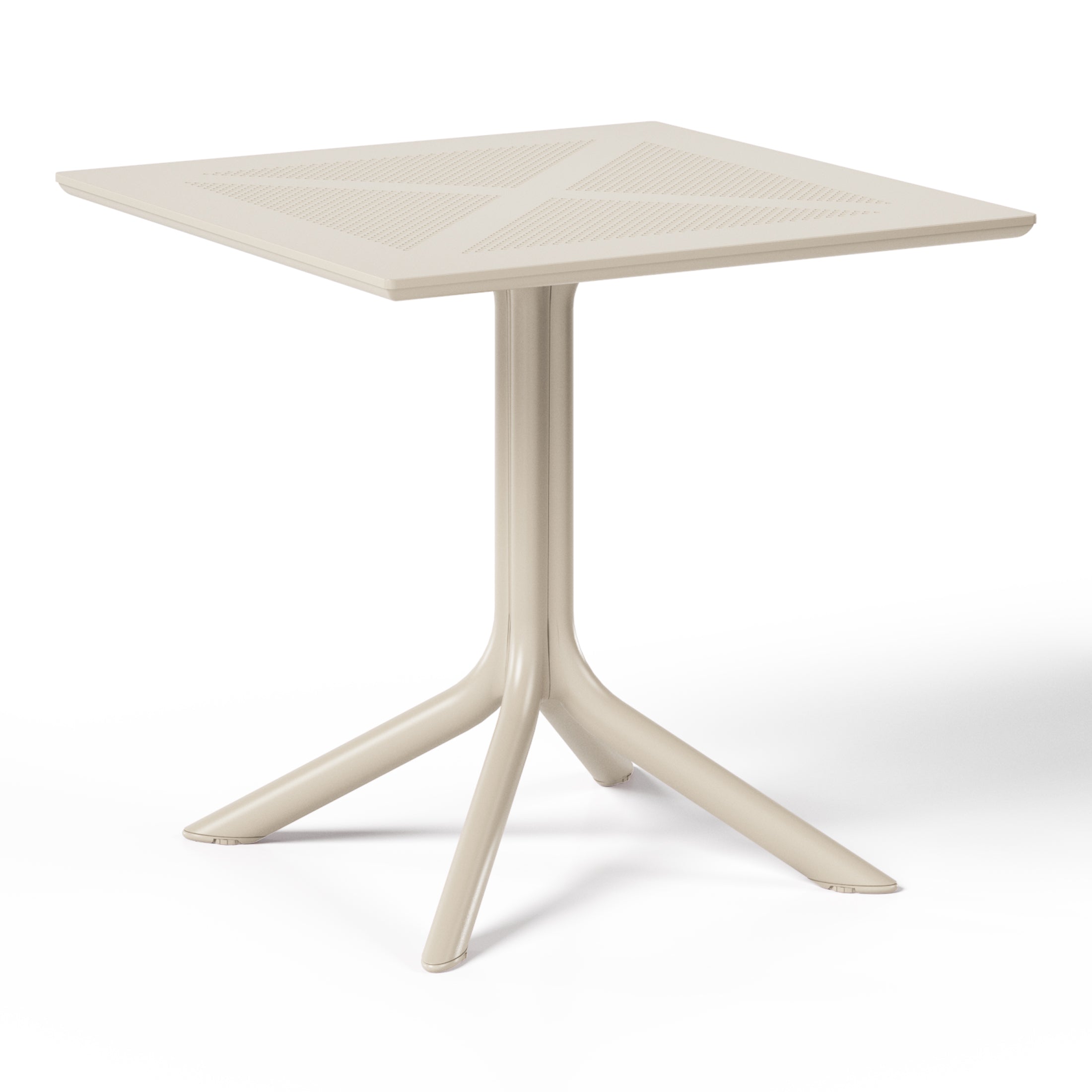 Sunshine 31.5" Square Plastic Outdoor Patio Dining Table for 4