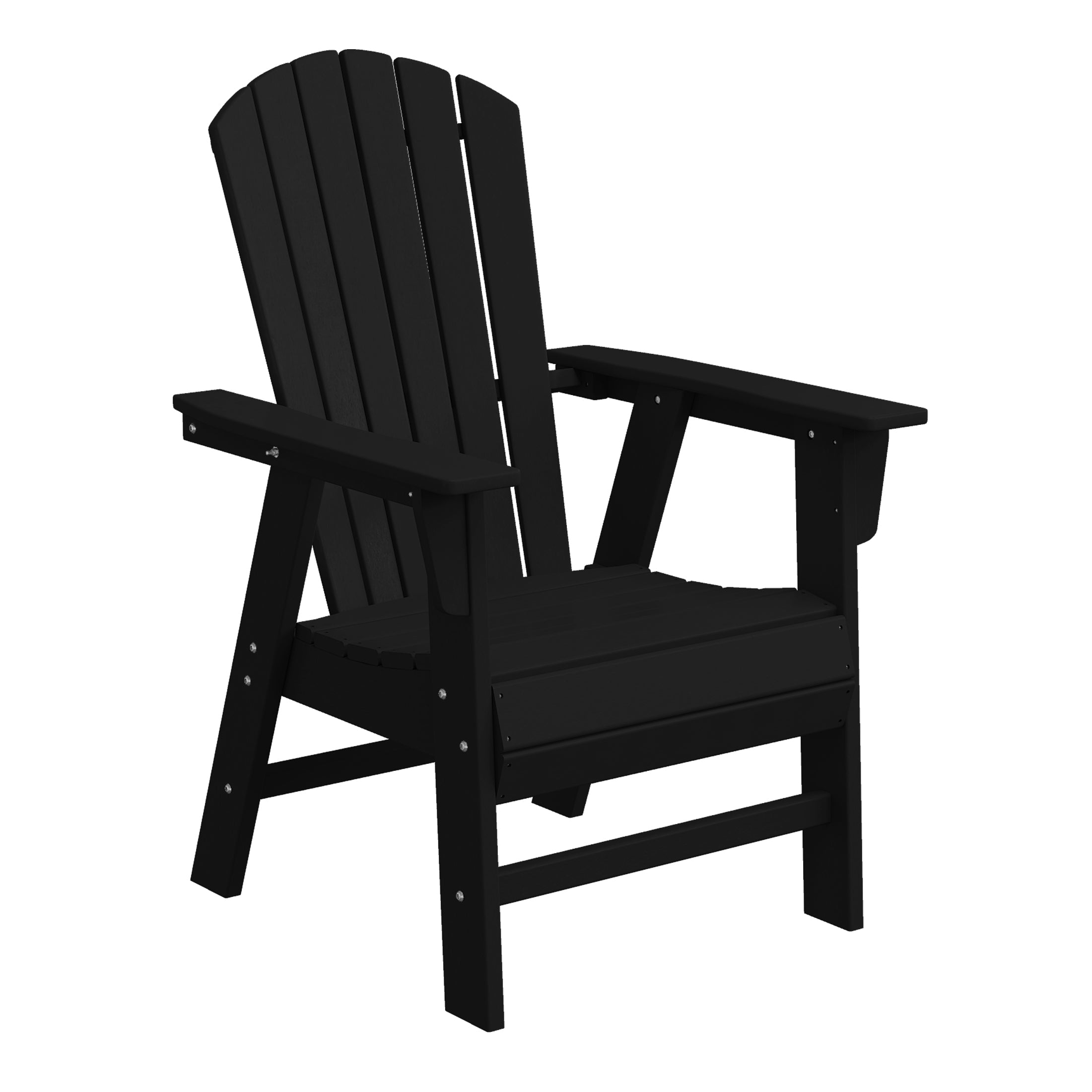 Portside Outdoor Modern HDPE Adirondack Patio Dining Chairs (Set of 2)