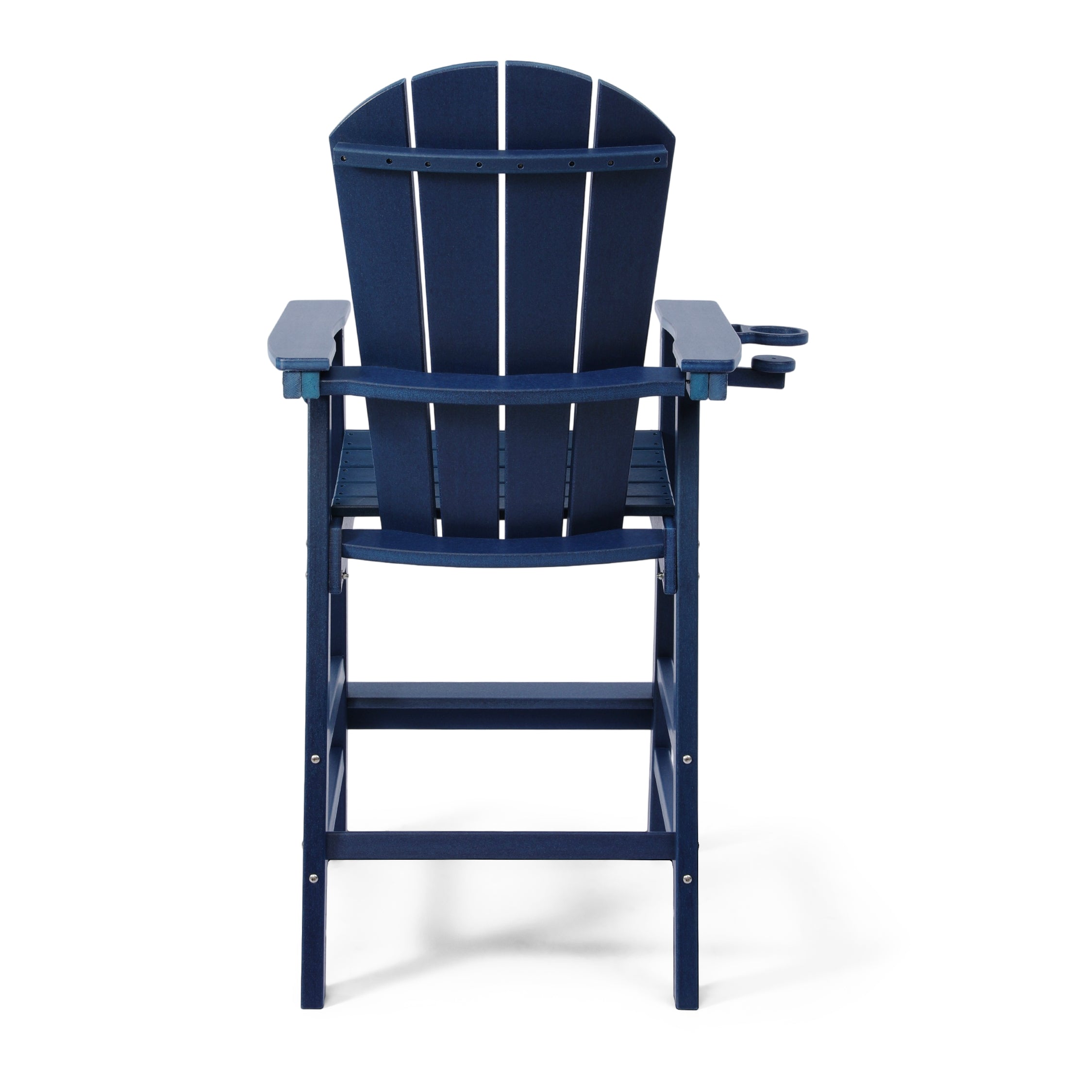 Paradise Outdoor HDPE Tall Adirondack Bar Height Chair With Cup Holder