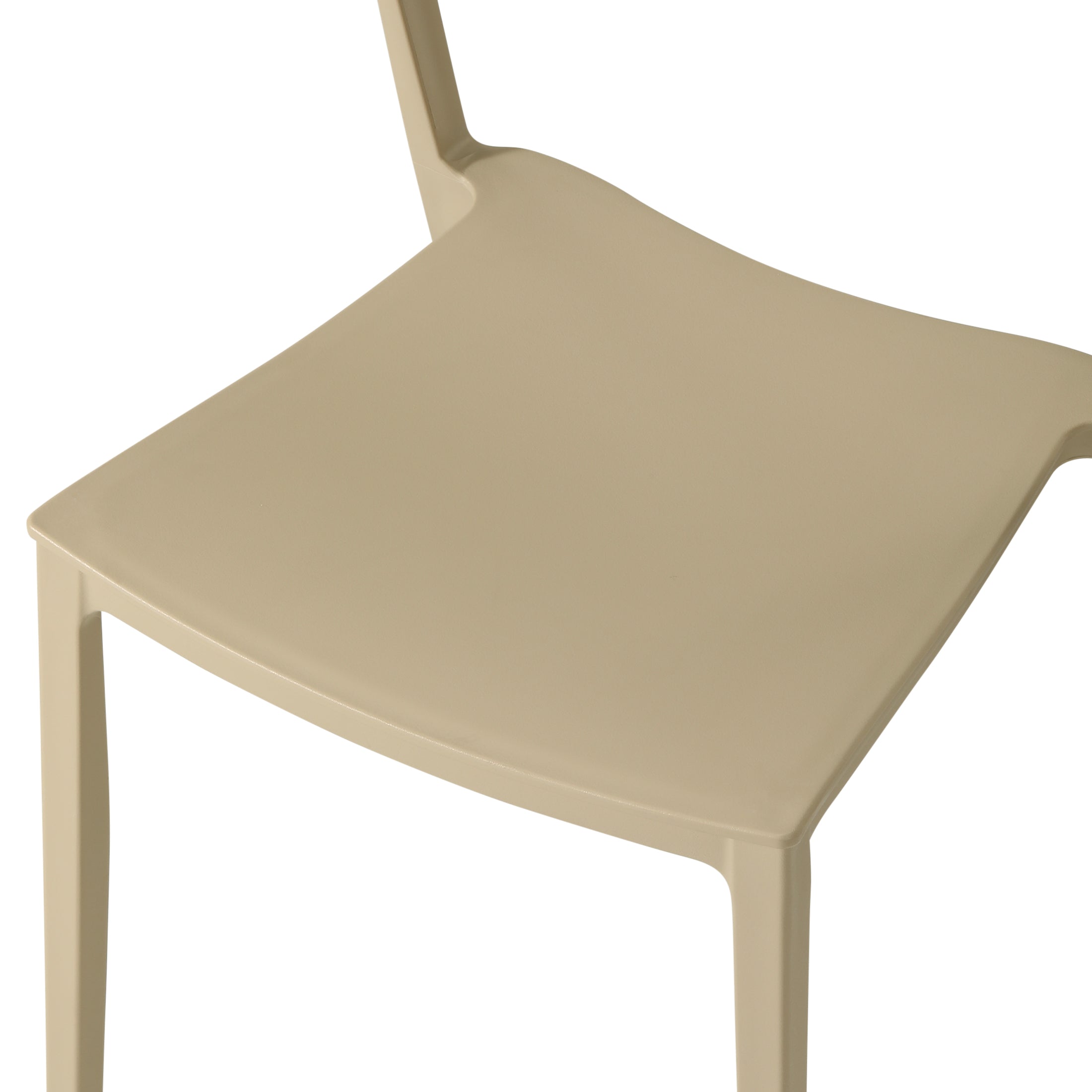 Sunshine Outdoor Modern Stackable Plastic Patio Bistro Dining Side Chairs (Set of 2)