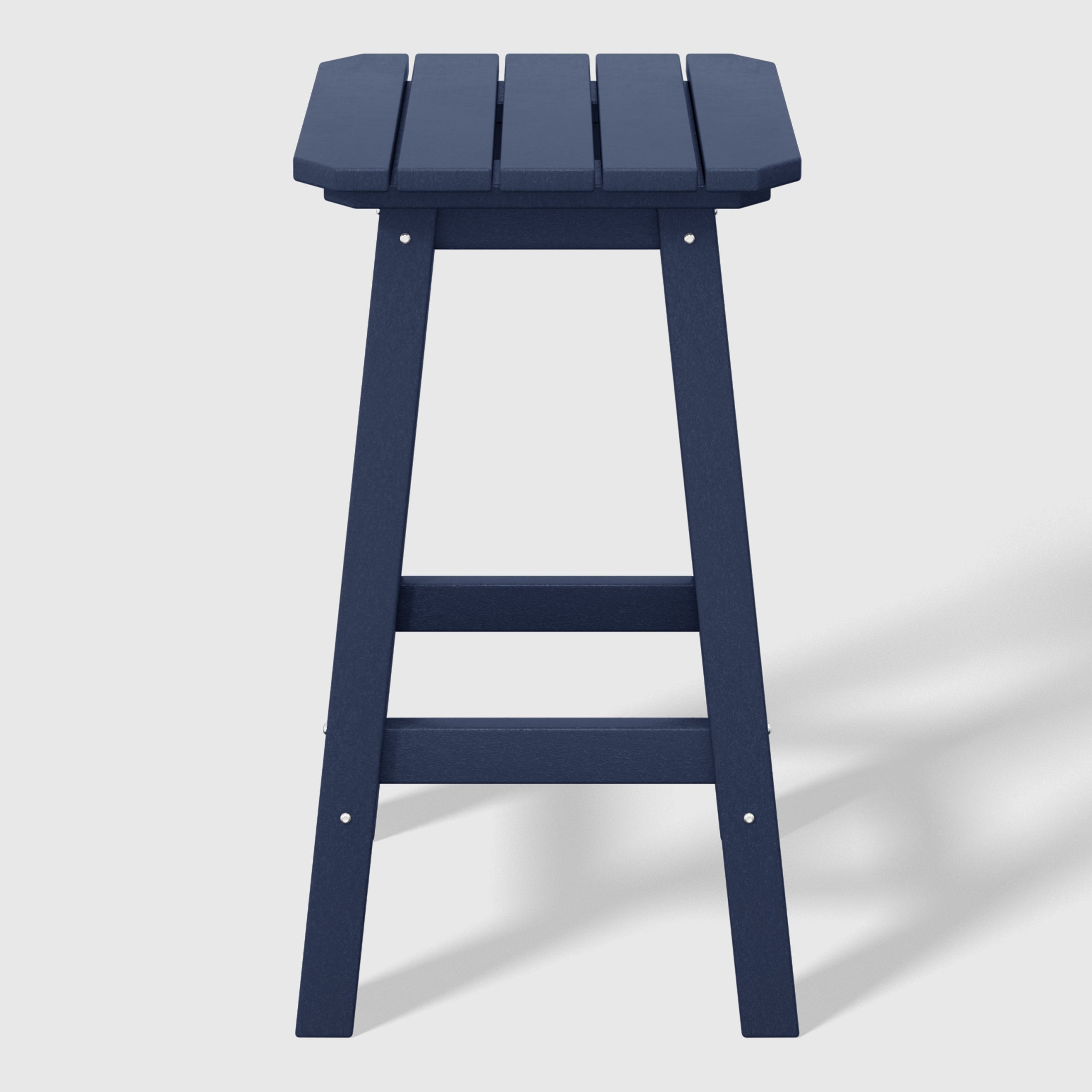 Paradise 24" HDPE Outdoor Patio Counter High Backless Square Bar Stools Set of Three