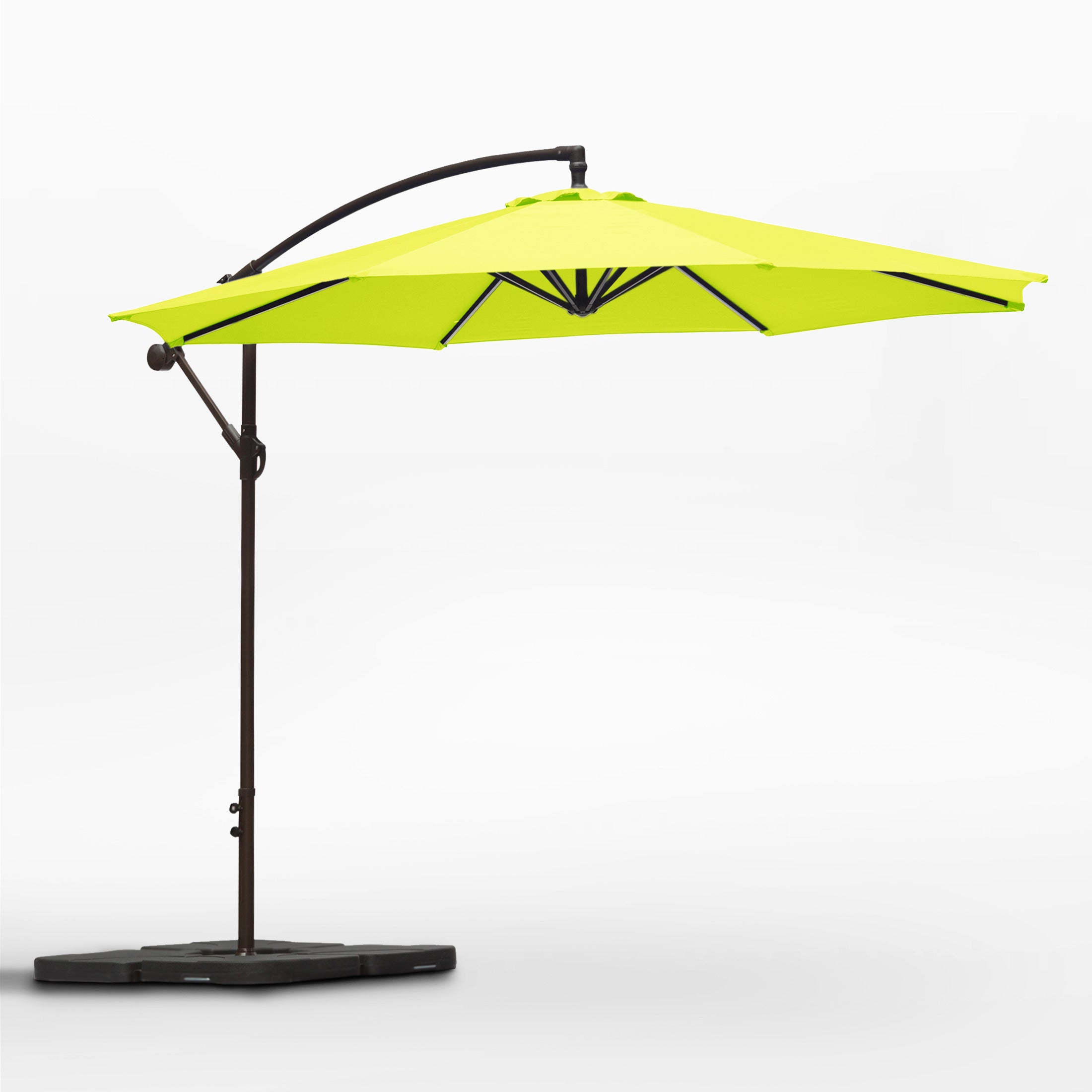 Elm 10 ft. Outdoor / Patio Cantilever Hanging Umbrella with weight base kit