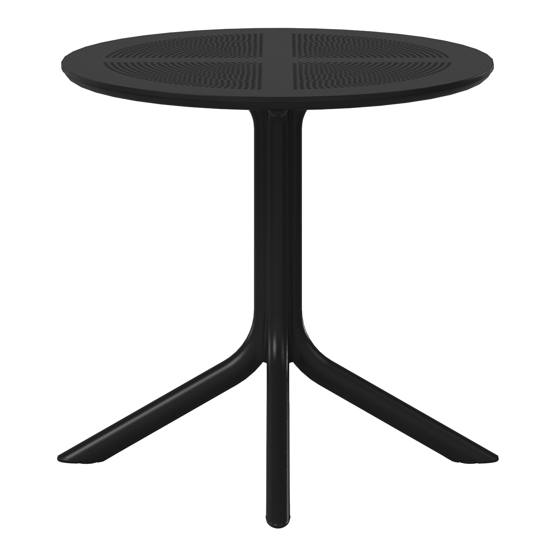 Sunshine 31.5" Round Plastic Outdoor Patio Dining Table for 4
