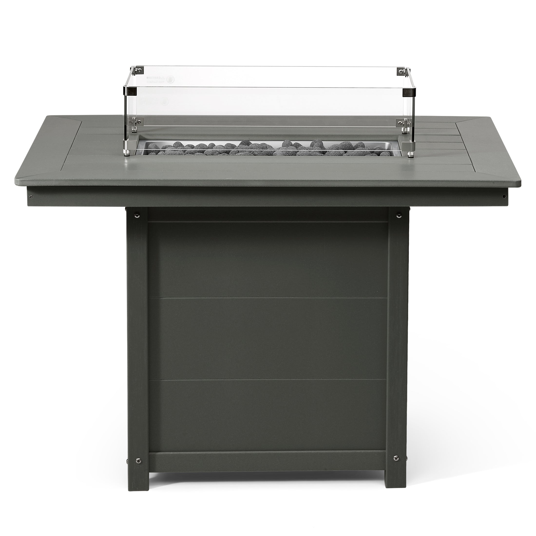 Sol 46" Modern Outdoor Patio Gas Propane Rectangular Fire Pit Table
