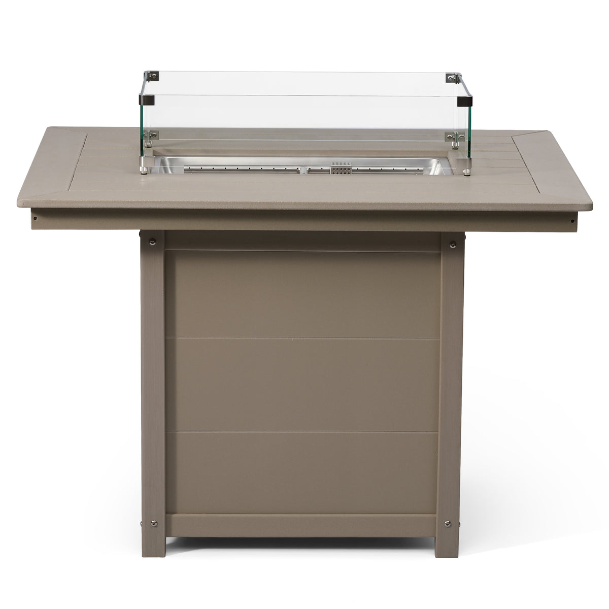 Sol 46" Modern Outdoor Patio Gas Propane Rectangular Fire Pit Table