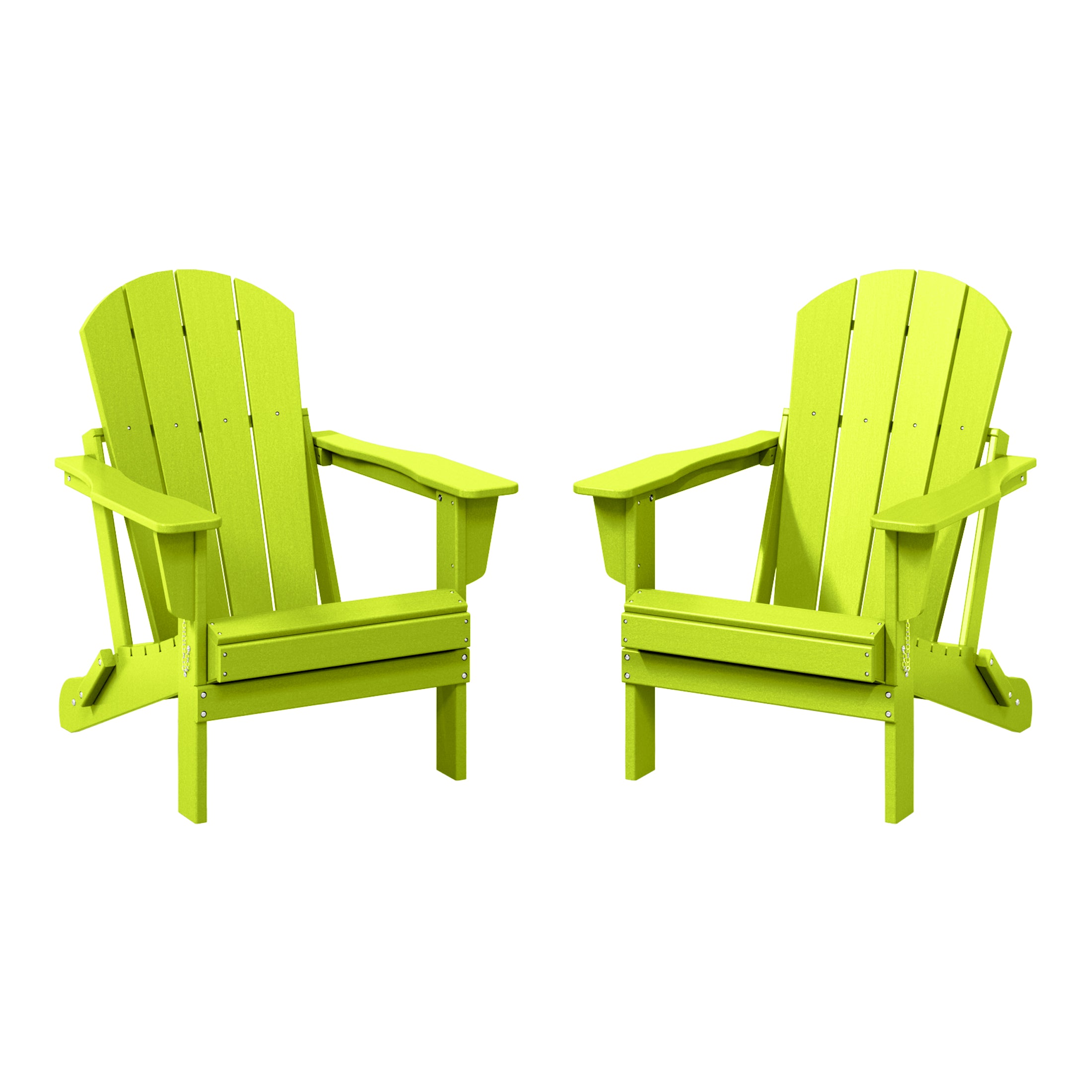 Paradise Westintrends 2 piece set outdoor folding Poly Adirondack chair