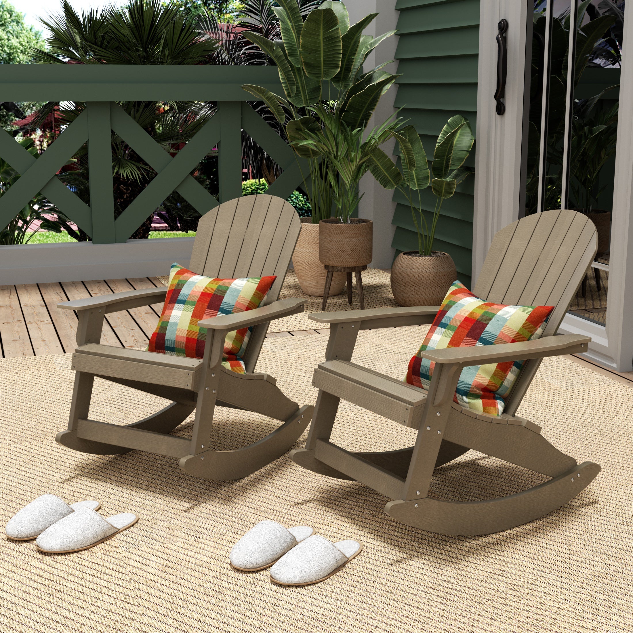 Florence HIPS Outdoor Rocking Adirondack Chair (Set of 2)