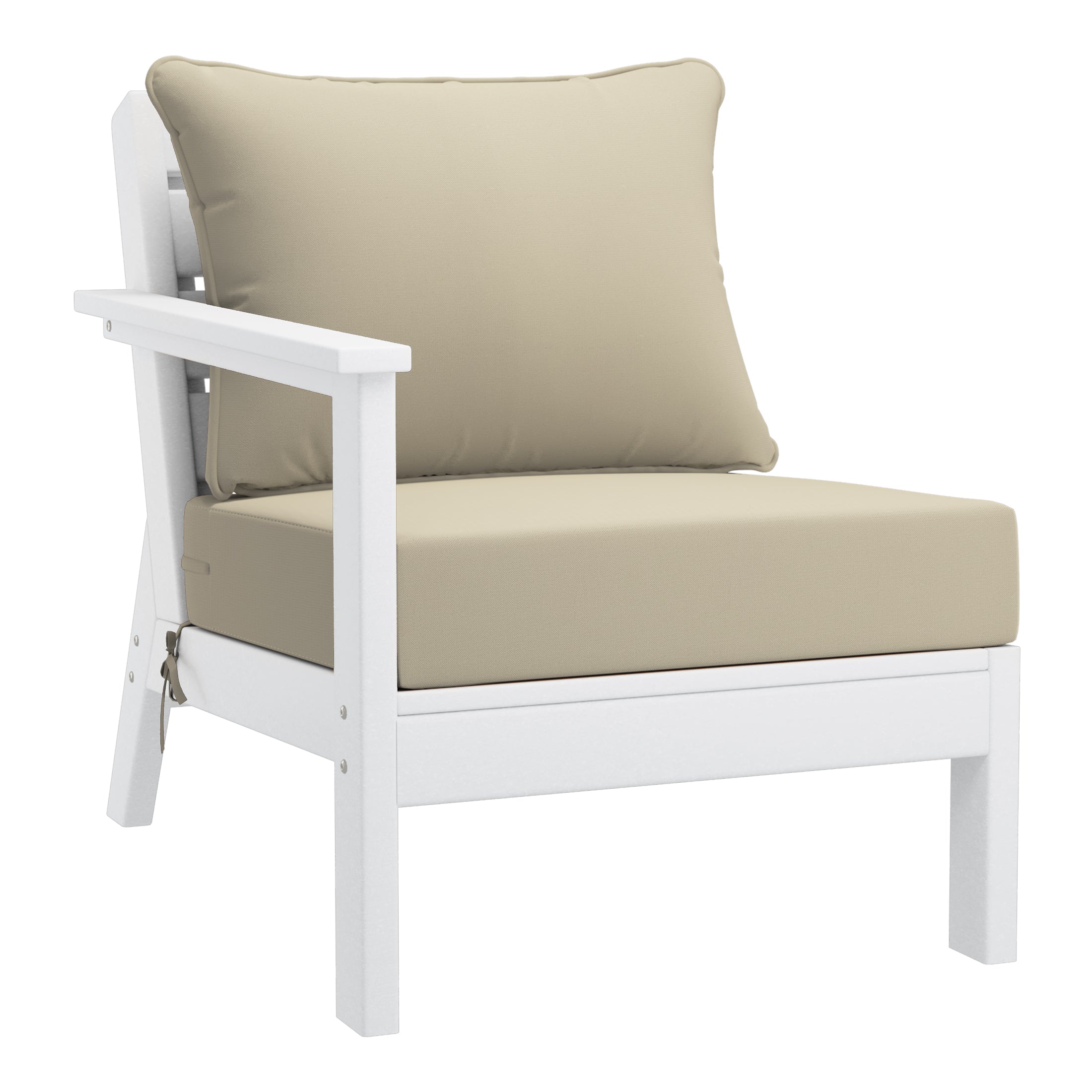 Portsmouth Outdoor Patio HDPE Sectional Sofa with Patio Cushions