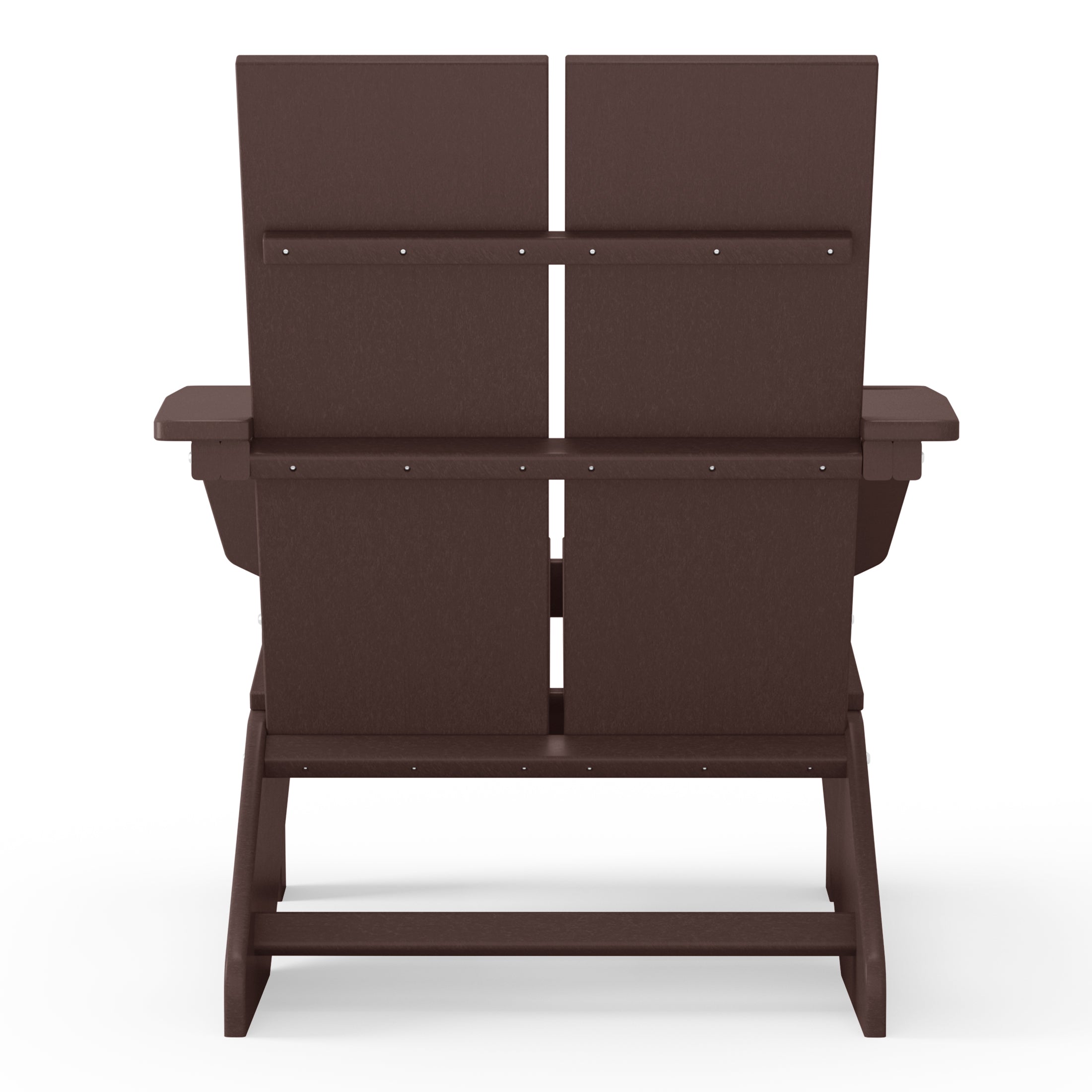 Seaview Outdoor HDPE Modern Adirondack Chair with Cup Holder