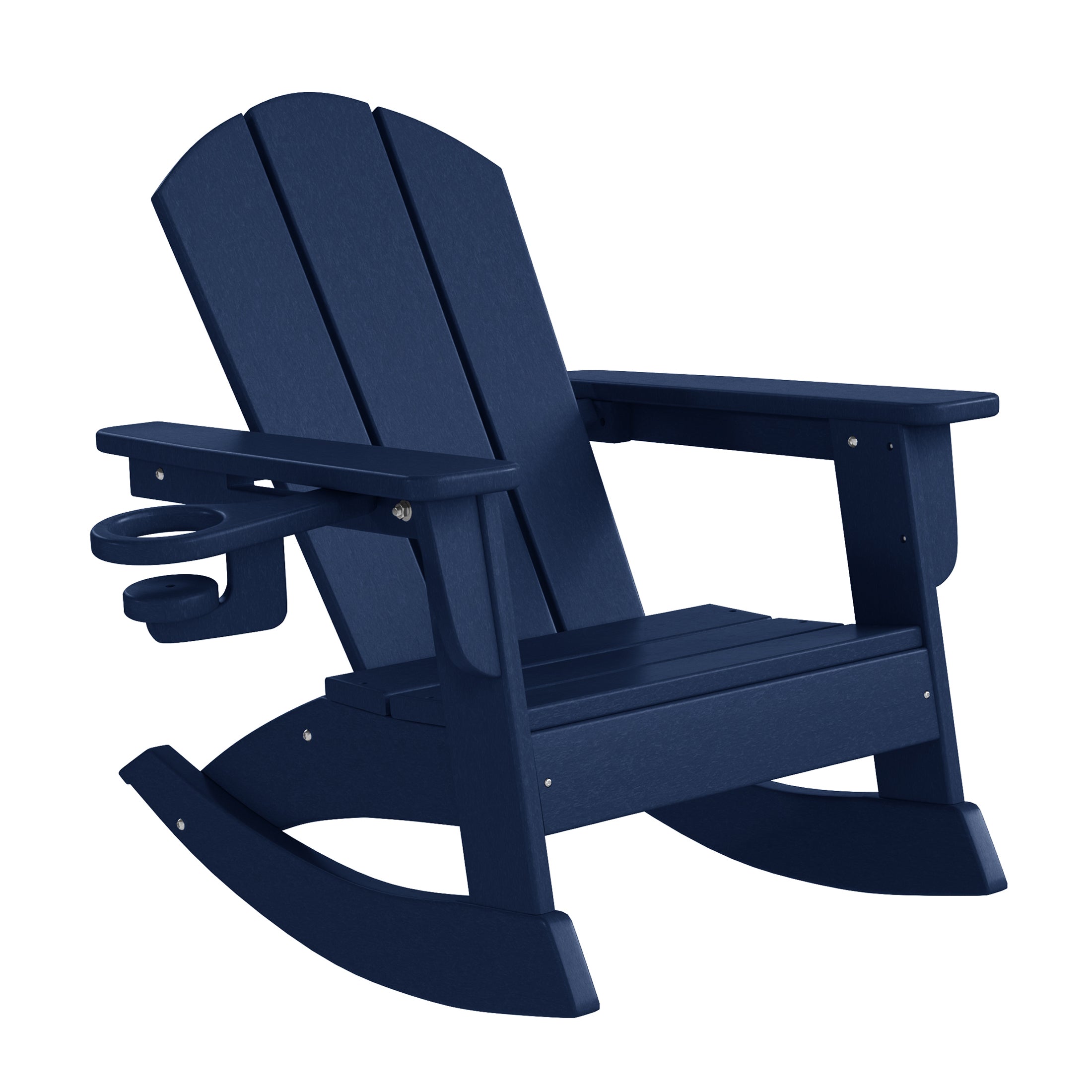 Paradise Outdoor HDPE Plastic Preschool Toddler Classic Adirondack Rocking Chairs (Set of 2)