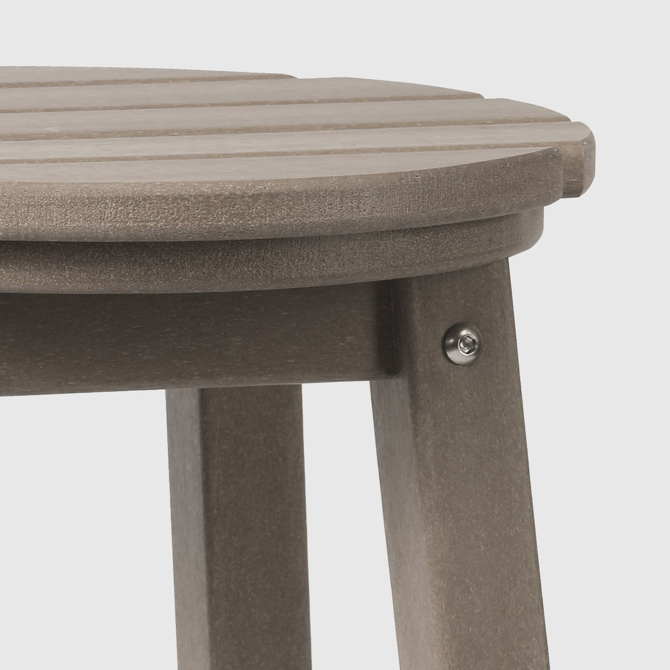 Paradise 24" HDPE Outdoor Patio Round Counter Height Bar Stool Set of 2