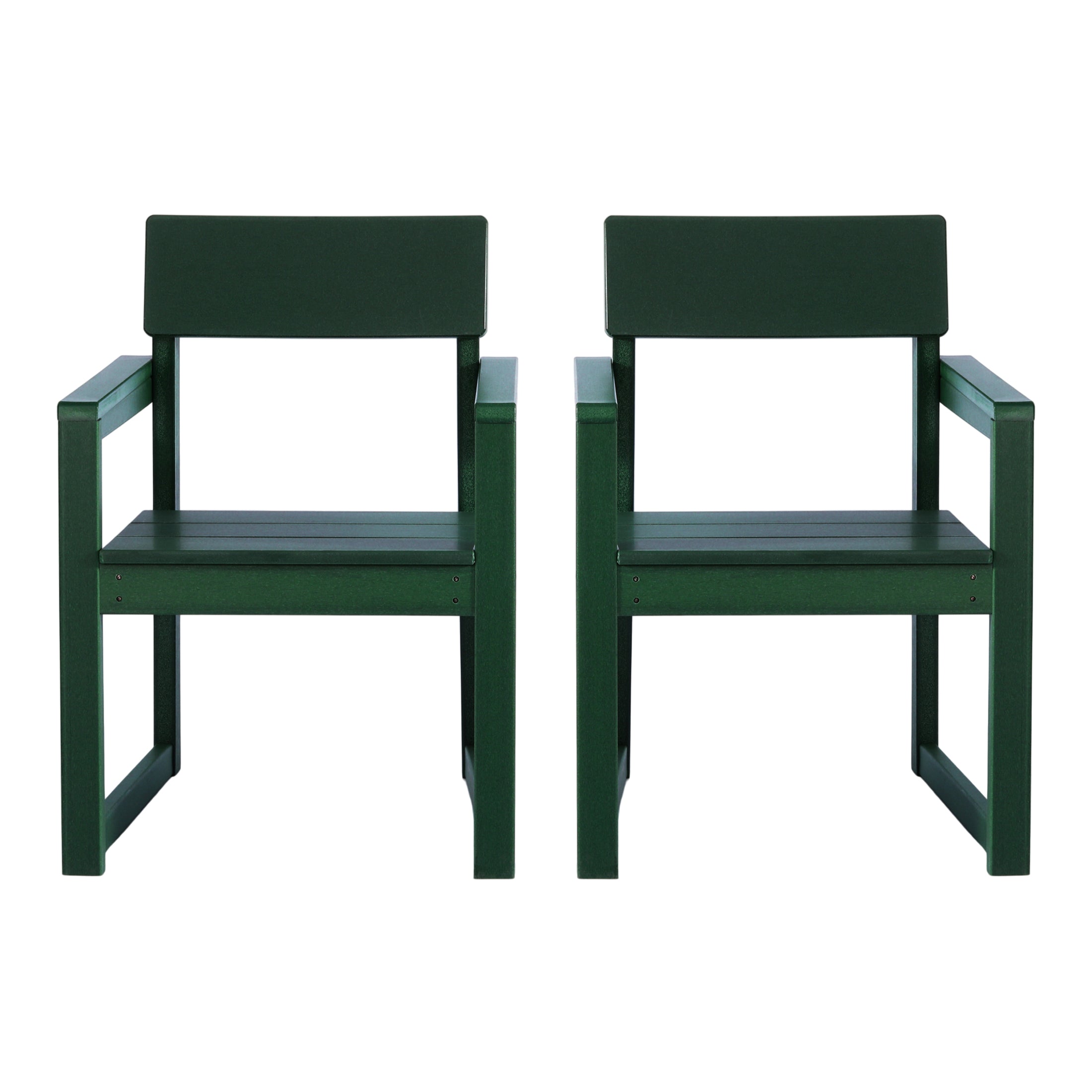 Cambria Modern HDPE Outdoor Patio Dining Arm Chairs (Set of 2)