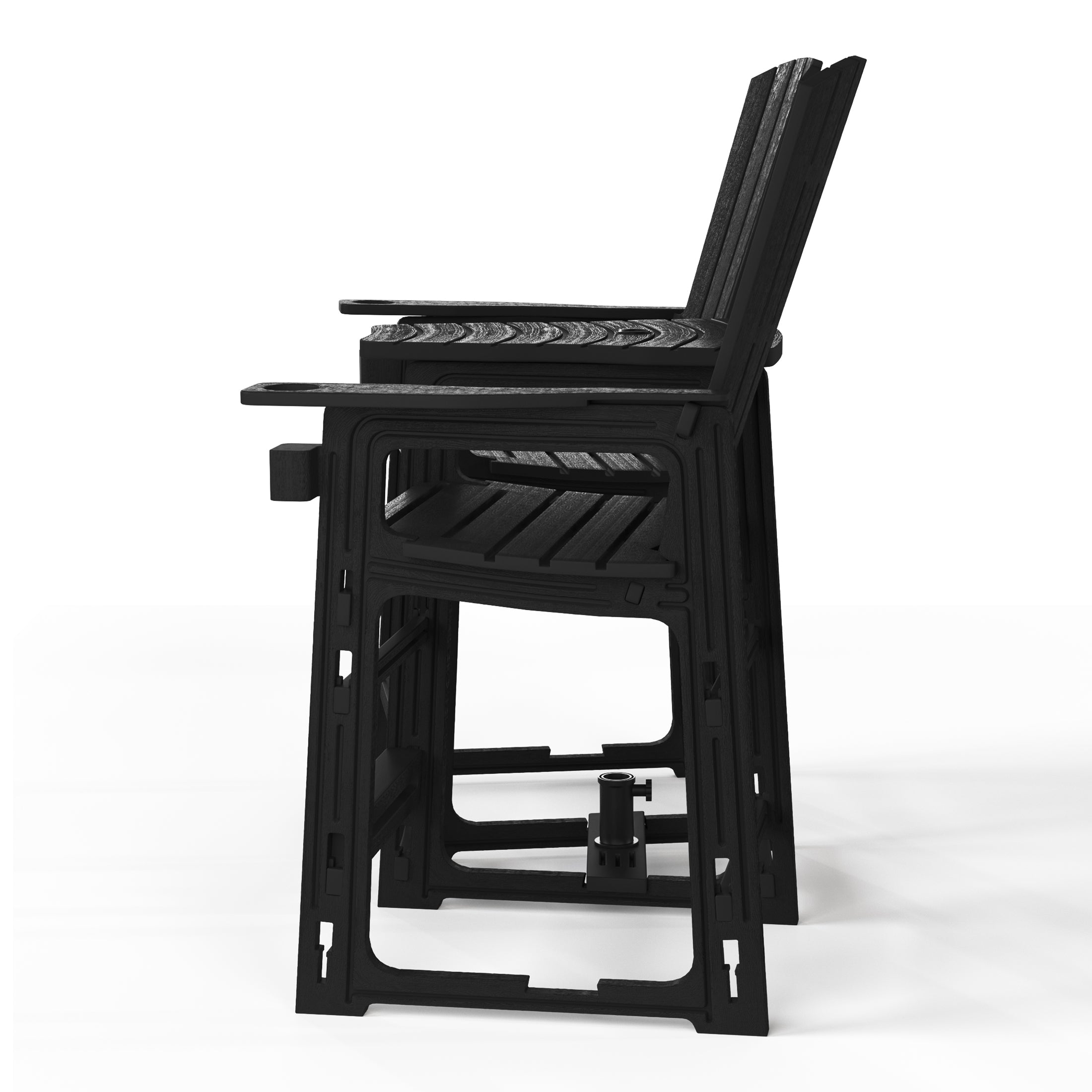 Cayman Outdoor Tall Adirondack Chairs With Connecting Table Tray (Set of 2)